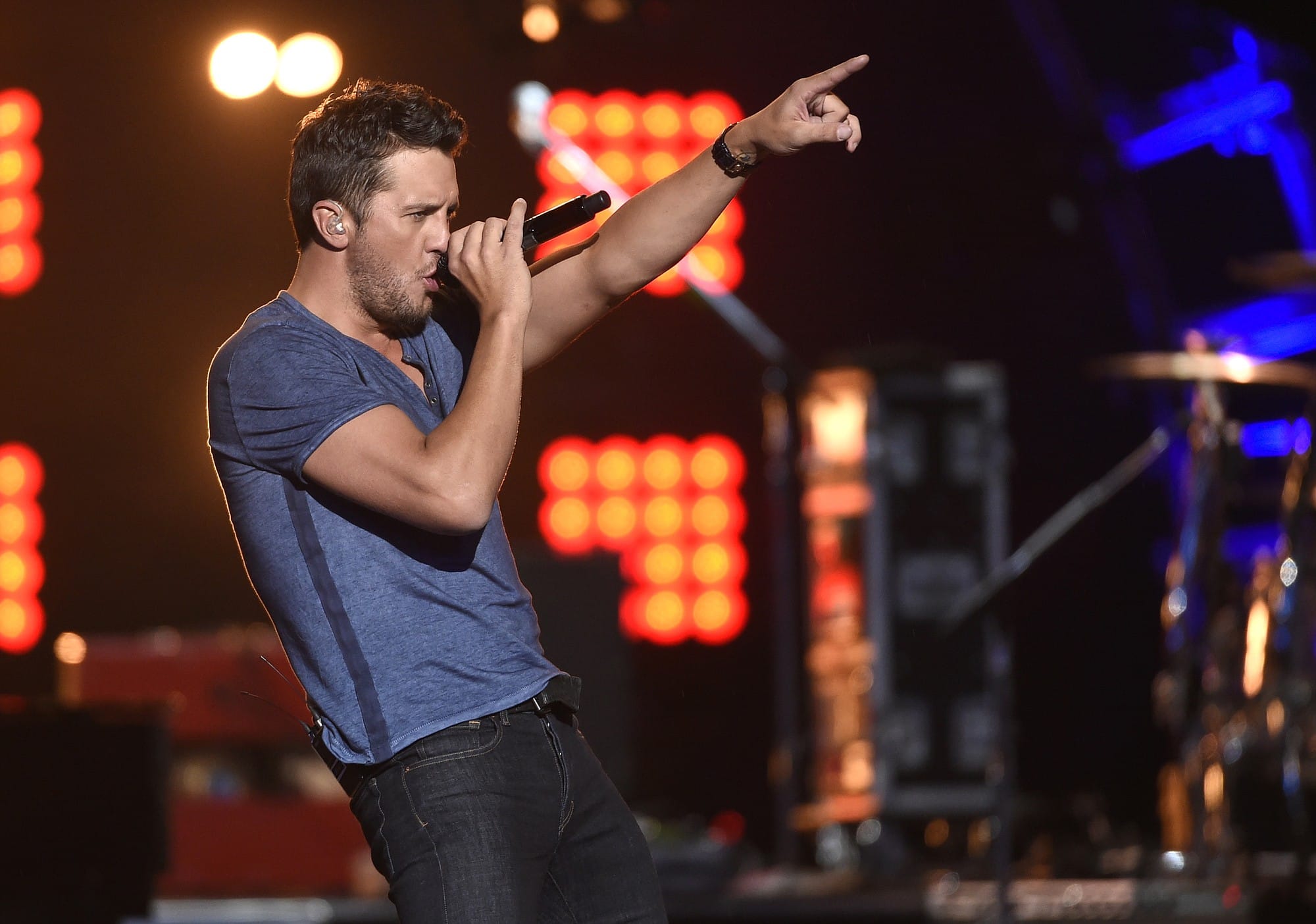 Luke Bryan performs at &quot;ACM Presents: Superstar Duets&quot; on Friday at Globe Life Park in Arlington, Texas.