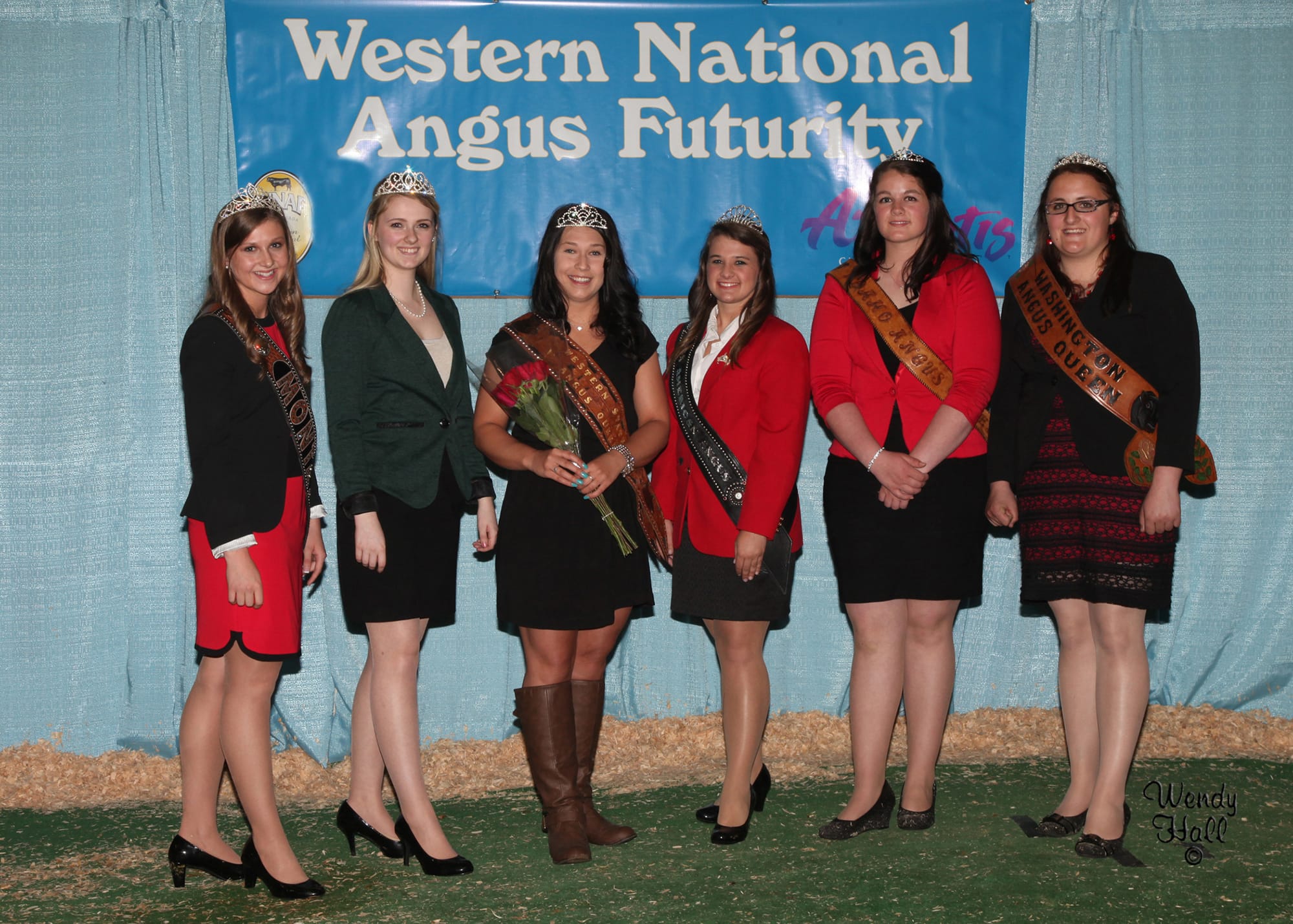 Ridgefield: Lauren Martin, Miss Western States Angus for 2014-2015, is third from left in this lineup of Angus queens.