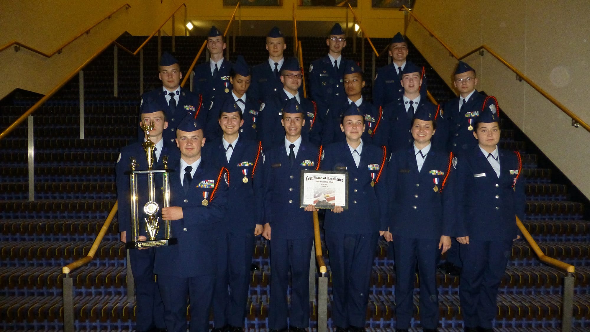 Battle Ground: Battle Ground High School's AFJROTC Unarmed Drill Team poses at the 2014 National High School Drill Championships in early May at Daytona Beach, Fla., where they placed fifth in the Exhibition Drill competition.