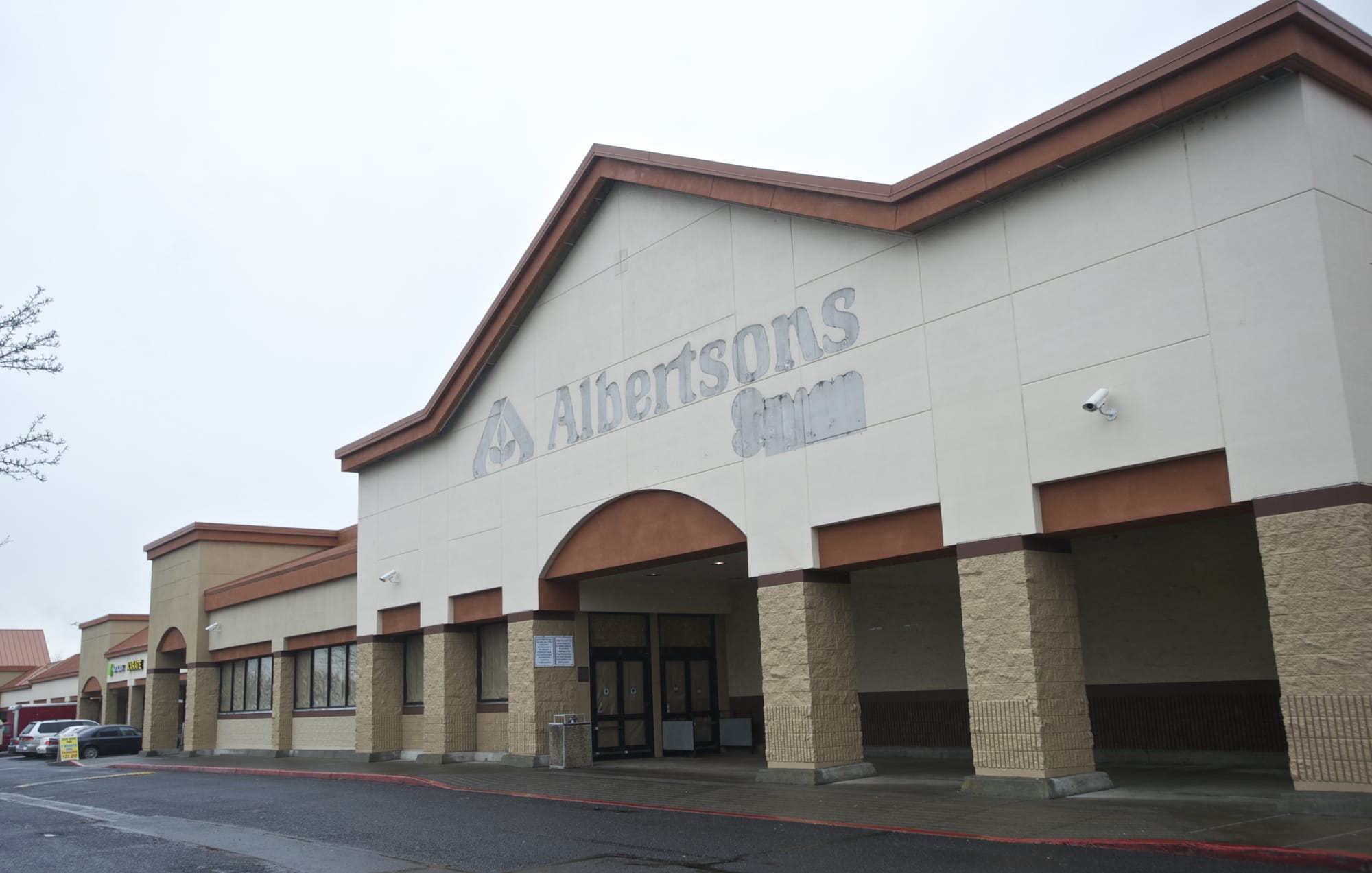 Signs have already been removed at a former Albertsons store on Fourth Plain Boulevard, which closed for good on Sunday.