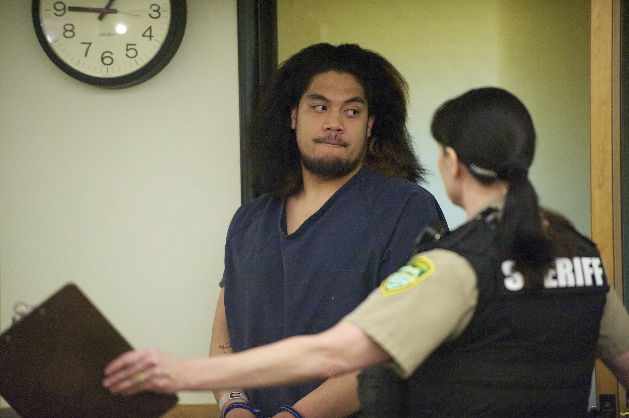 John Kalamafoni, 22, appears today in Clark County Superior Court on suspicion of stealing Native American art, worth $300,000, from an elderly Vancouver woman with dementia.