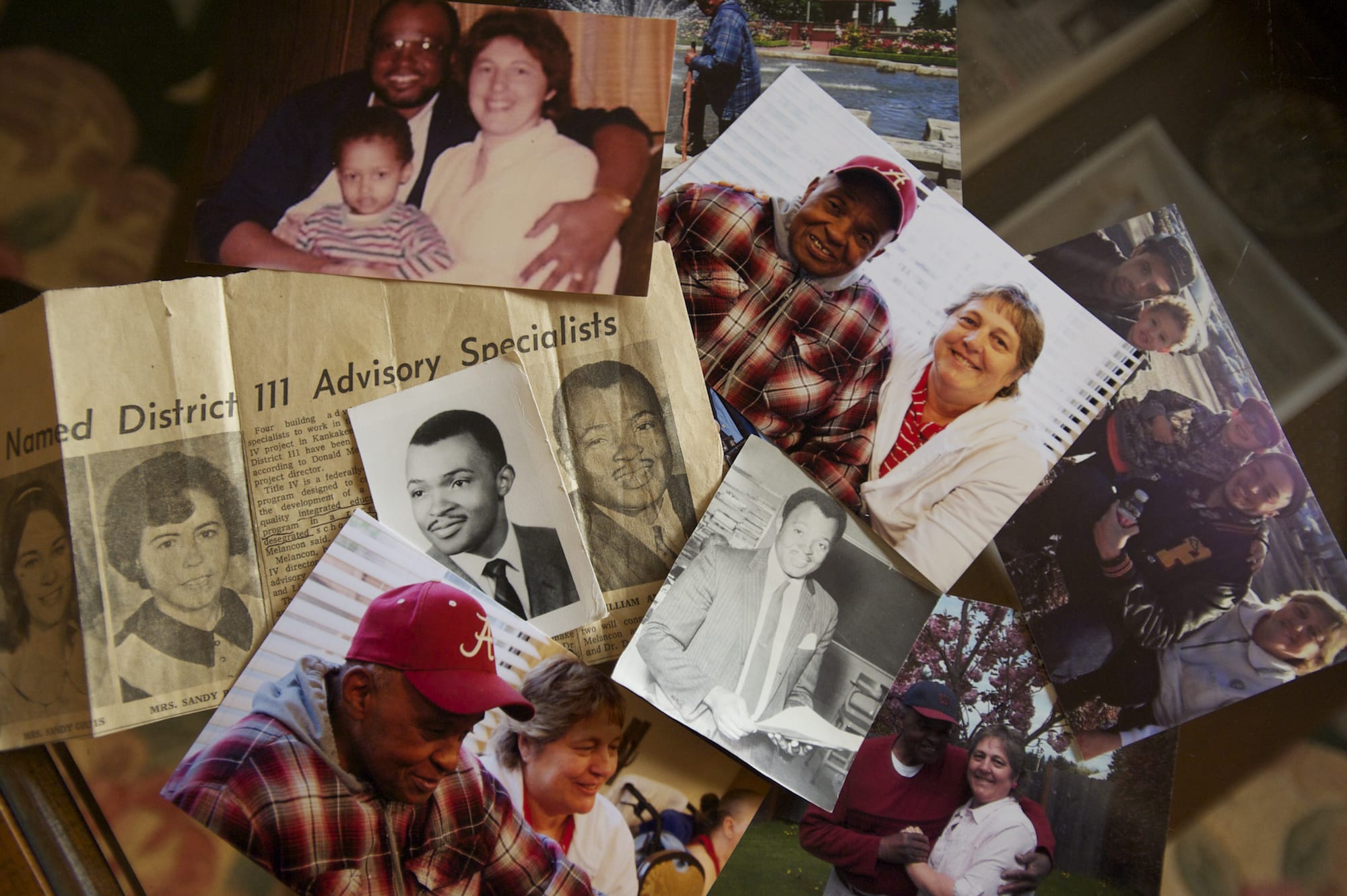 Photos show William Andrews with his family. Williams, who taught at Clark County Juvenile Detention Center, died Jan.