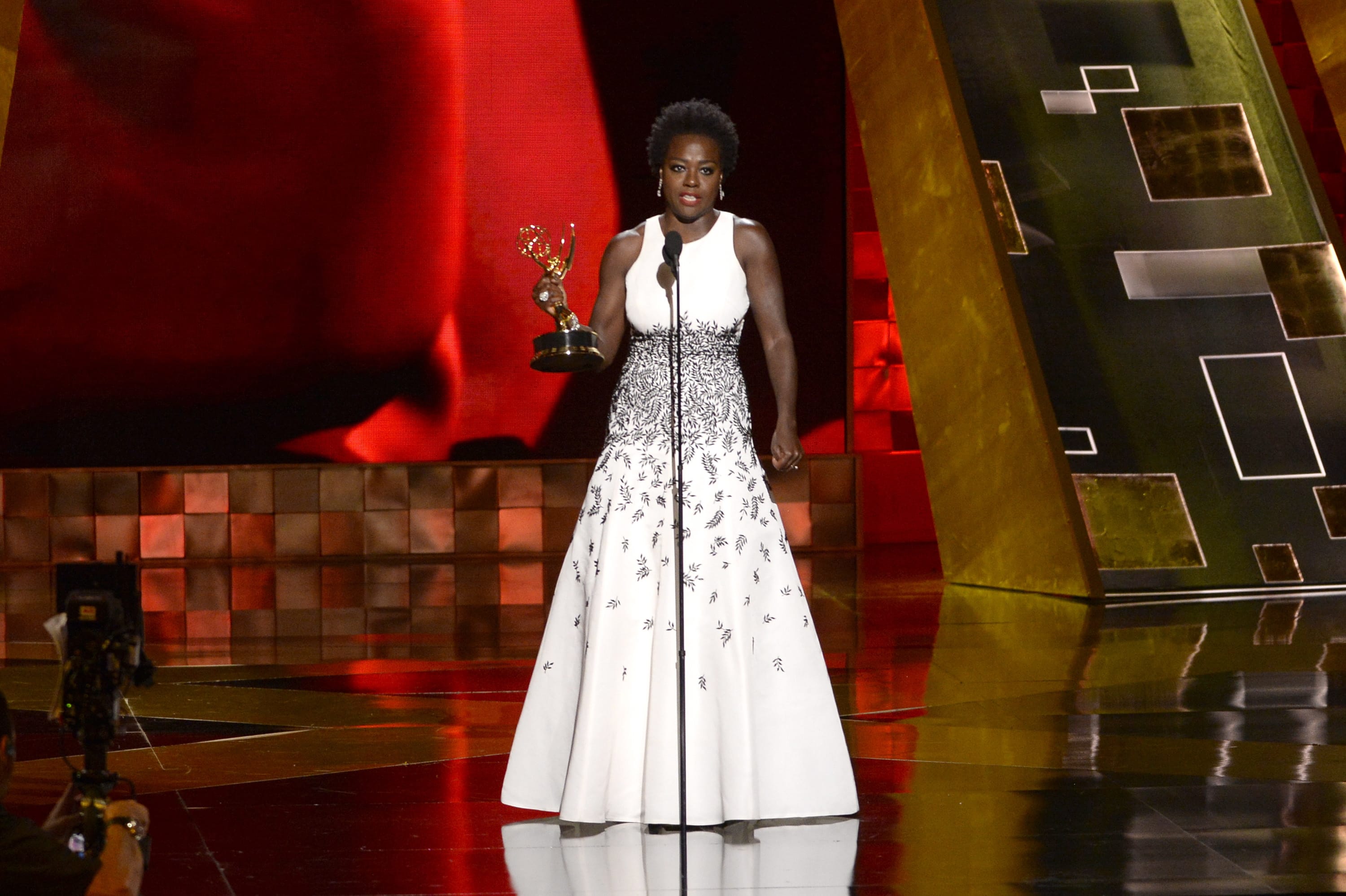Viola Davis accepts the award for outstanding lead actress in a drama series for "How to Get Away With Murder" at the 67th Primetime Emmy Awards on Sunday, Sept. 20, 2015, at the Microsoft Theater in Los Angeles.