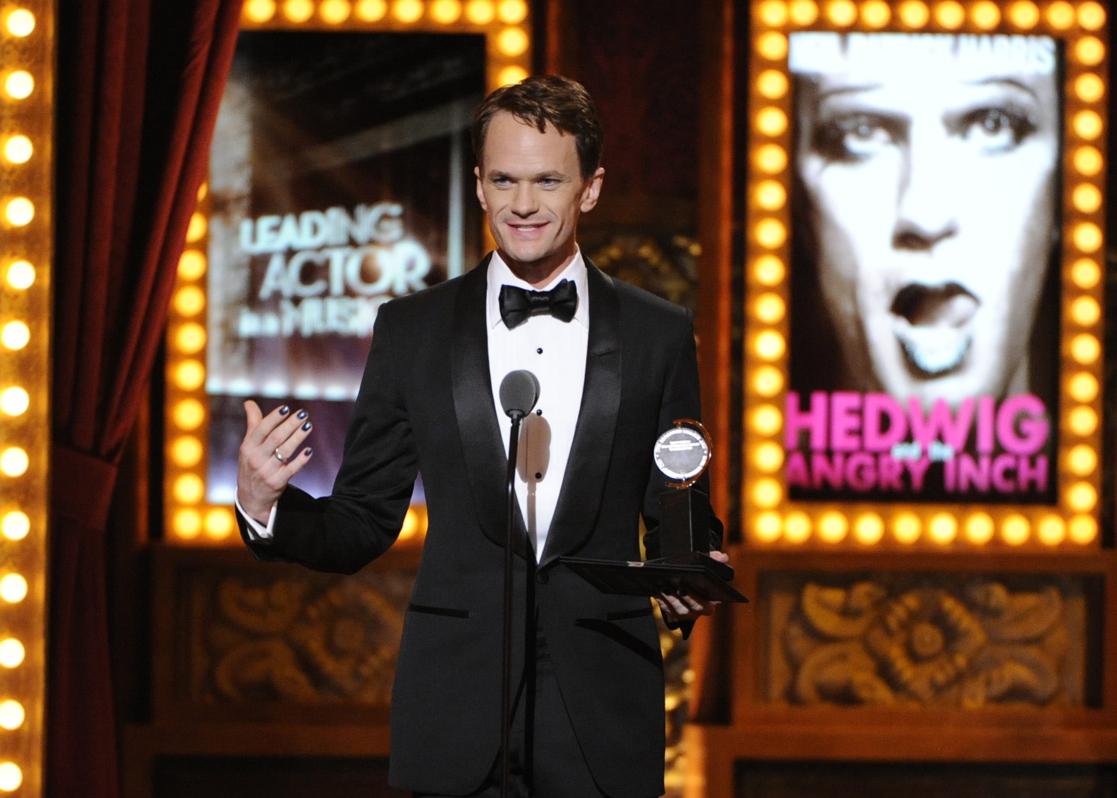 Neil Patrick Harris won his first Tony, for best actor in a musical, for &quot;Hedwig and the Angry Inch.&quot;