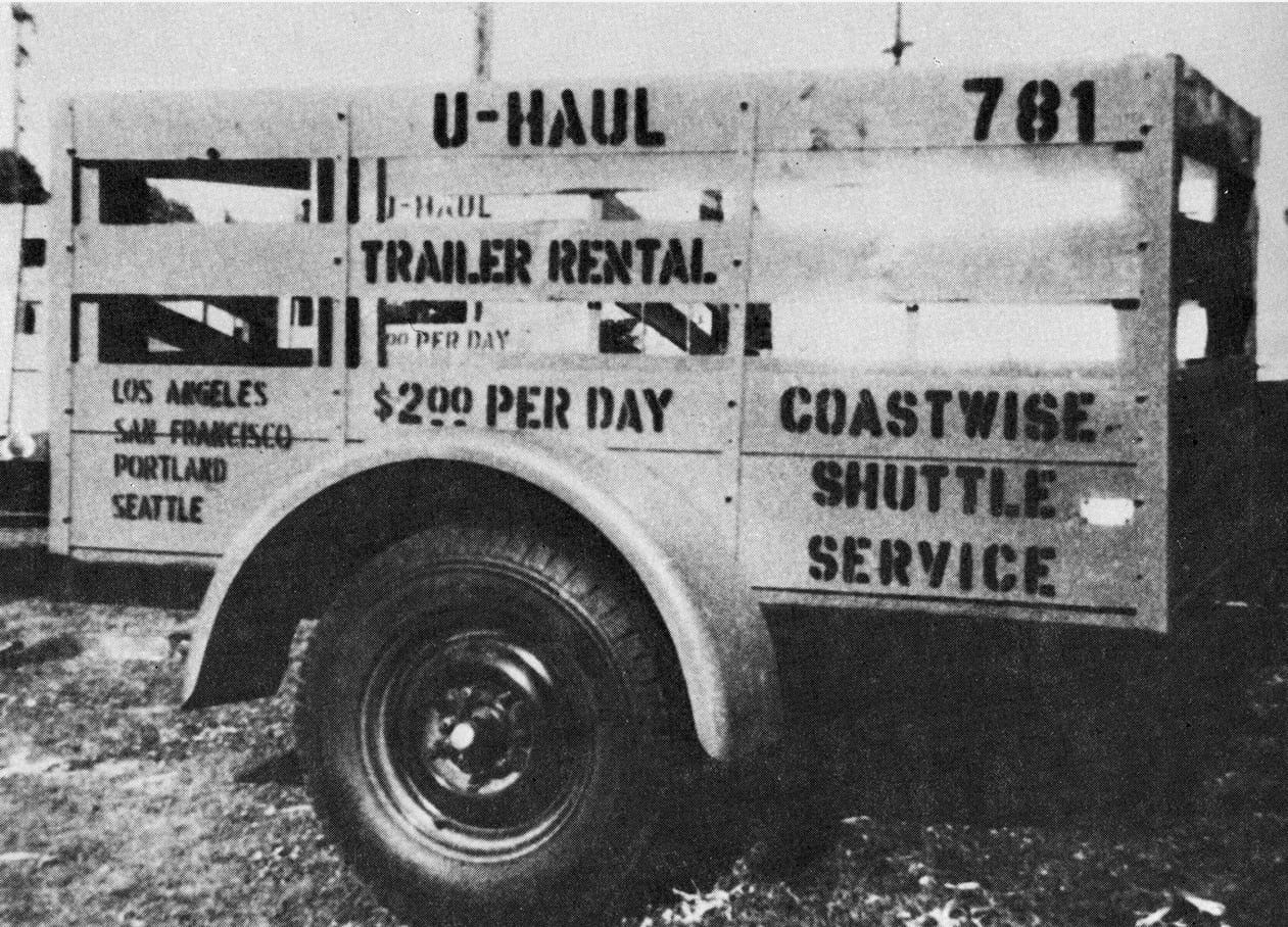 The fee for a 1946 U-Haul trailer was $2 a day.