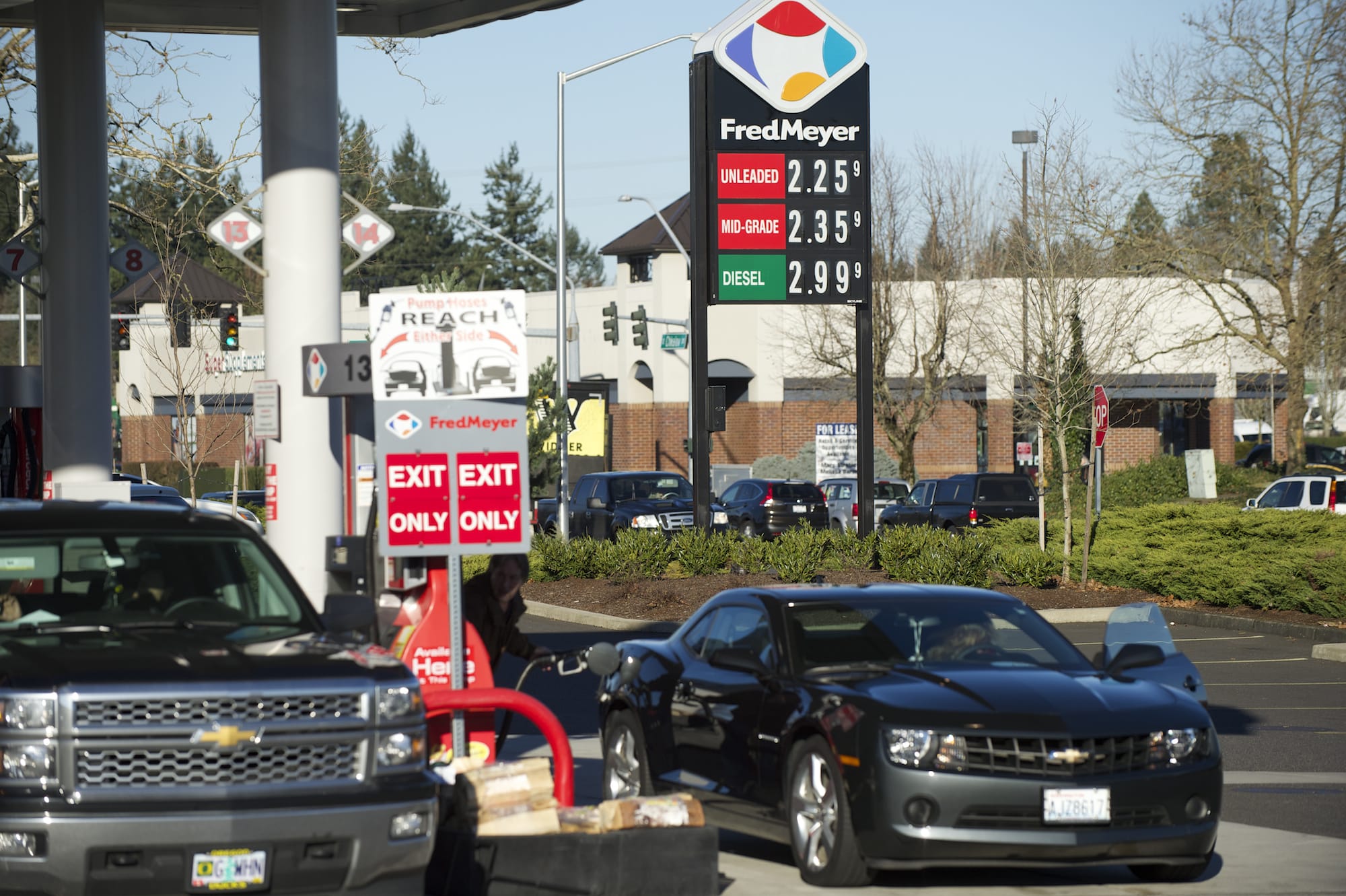 This week's AAA survey reported an average price of $2.56 per gallon for regular gasoline in Vancouver, but this Fred Meyer at  11325 S.E. Mill Plain Blvd., with a price of $2,25 per gallon, easily beat the average on Tuesday.