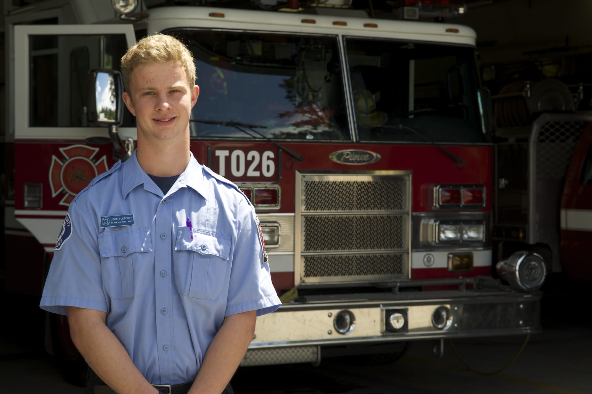 Jack Fletcher, a senior at Prairie High School, is the chief fire cadet at Clark County Fire &amp; Rescue Station 26 in Battle Ground. Four days after graduation, he'll drive to Prineville, Ore.