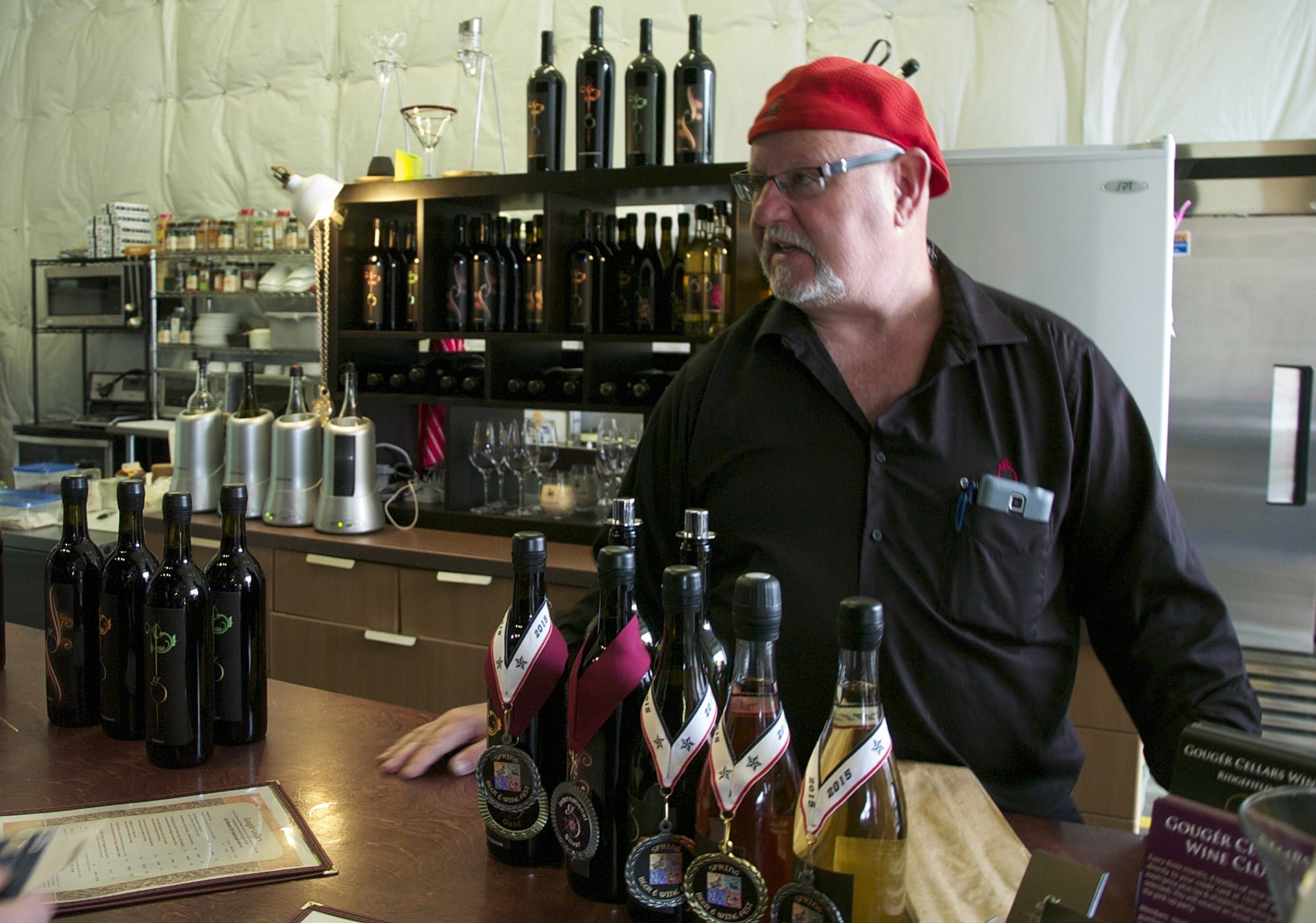 Business is going strong for Gary Gouger, the owner of Gouger Cellars in Ridgefield. This spring, Gouger is planning a remodel to make more room for customers.