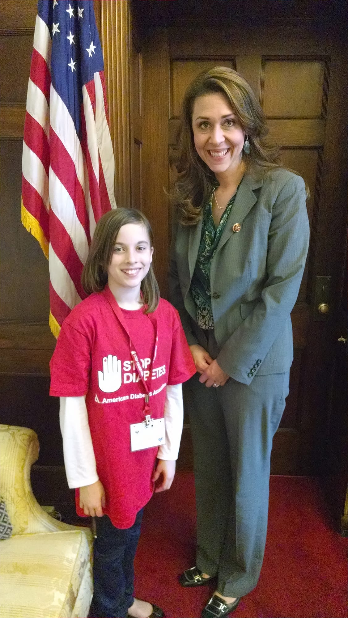 Washougal: Hathaway Elementary School student Paige Maas visits with U.S. Rep. Jaime Herrera Beutler during a March visit to the U.S.