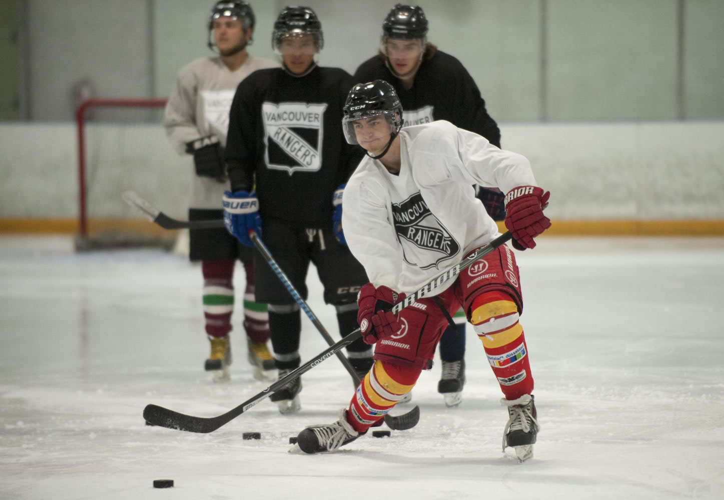 Grayson Szumilas from Camden Main at the Rangers Hockey team at a practice session in Vancouver Monday September 14, 2015.