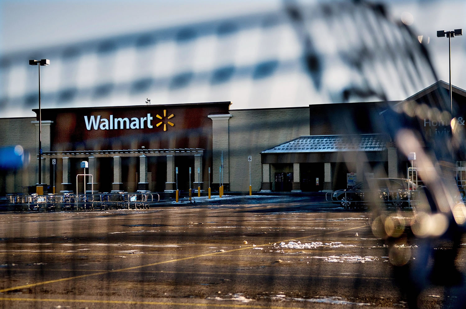 The Wal-Mart with a shopping cart in the foreground in Hayden, Idaho, on Tuesday.