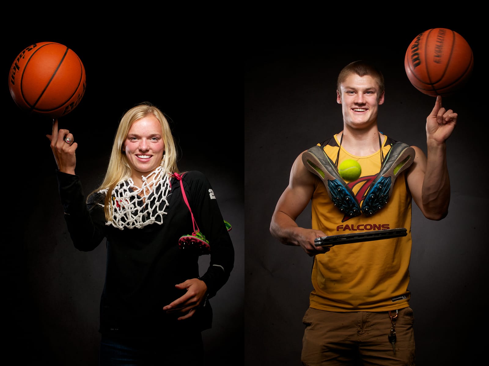 Prairie's Nicole Goecke (left) and James Phillips are The Columbian's All-Region athletes of the year