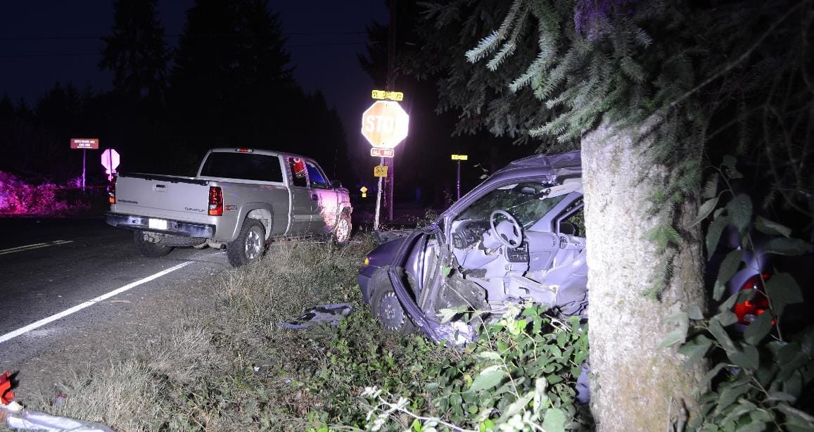 Shane M. Turner, 31, of Battle Ground allegedly was intoxicated when he drove his pickup through a stop sign Wednesday night and crashed into a minivan carrying a woman and her two children. The woman and her 9-year-old daughter were critically injured.