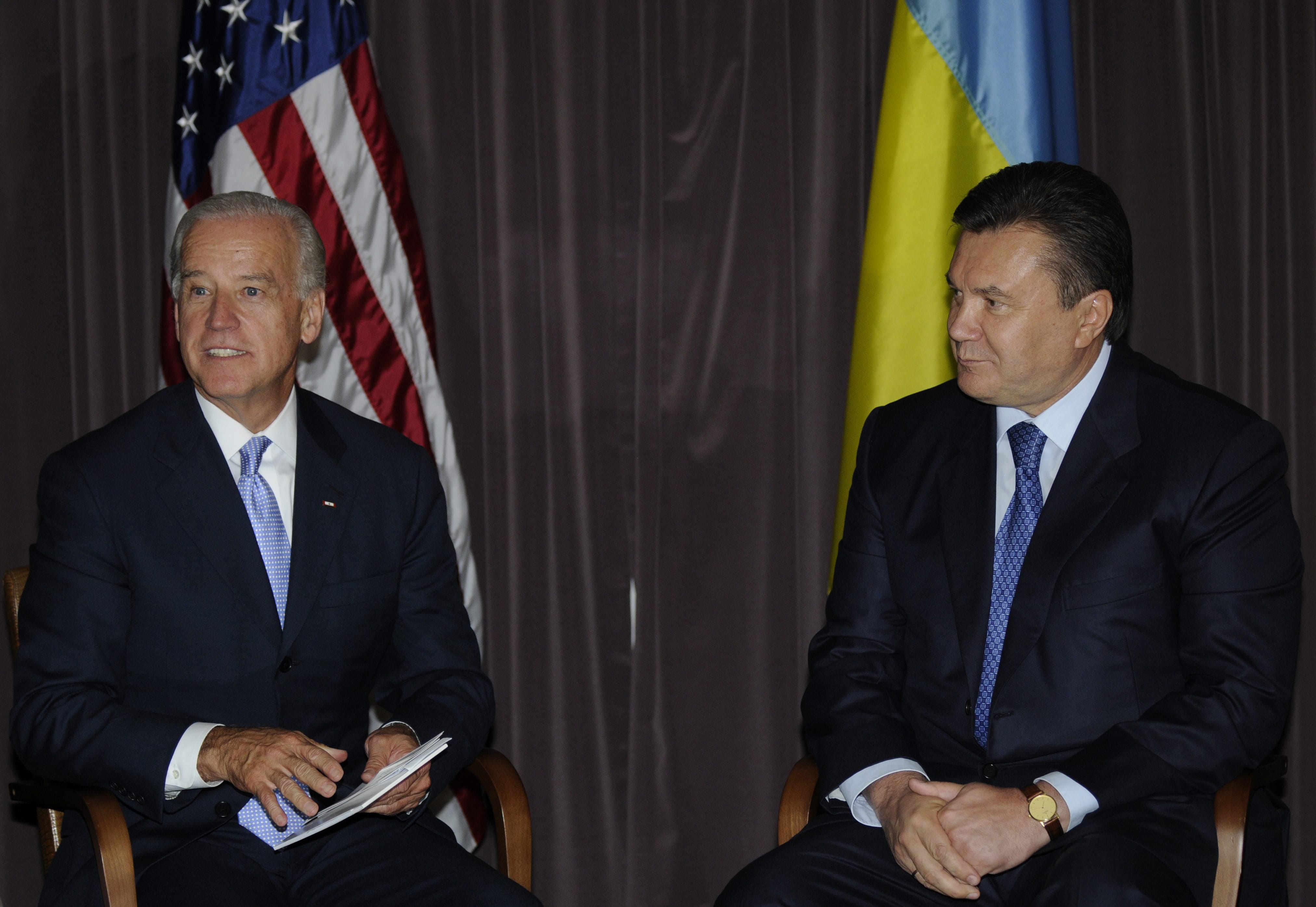 Vice President Joe Biden meets with Viktor Yanukovych, the then-Moscow-backed presidential candidate in Kiev, Ukraine, in 2009.