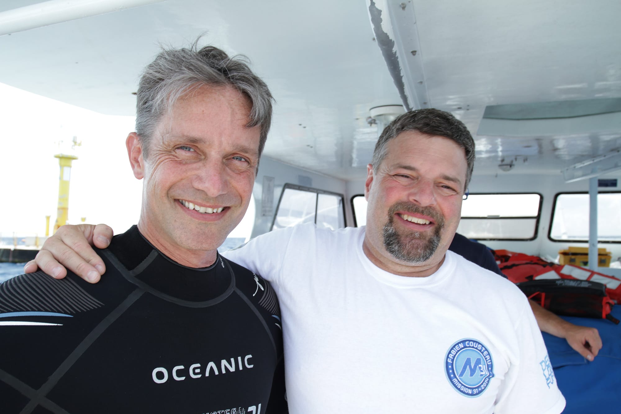 Courtesy of Billy Snook and Marc Ostrick
Fabien Cousteau, left, with Vancouver diver Billy Snook during the production of Mission 31. Cousteau, grandson of Jacques Cousteau, is living underwater continuously for 31 days in the Aquarius, a research lab off the coast of Florida.