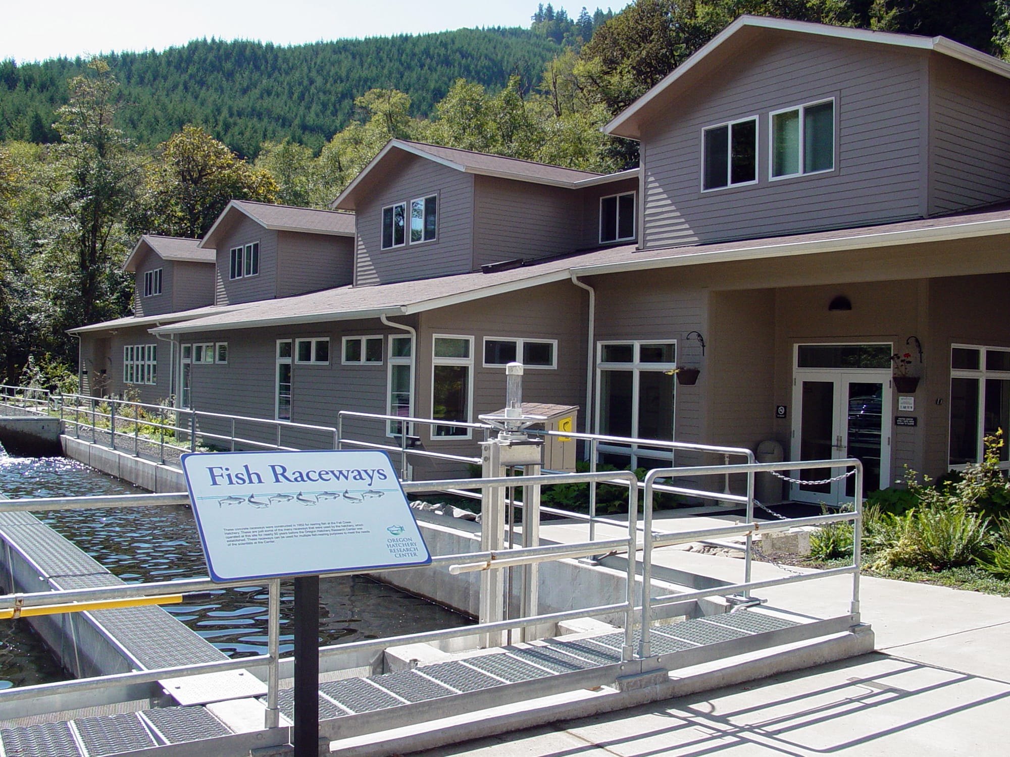 The Oregon Hatchery Research Center near Alsea, Ore. The center has agreed to do an experiment on whether hatchery-produced steelhead can be bred to be better biters. A growing body of evidence indicates that hatchery fish bite anglers' hooks less frequently than wild fish.