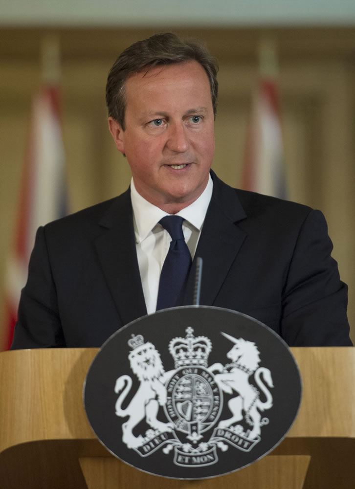 David Cameron, British prime minister.