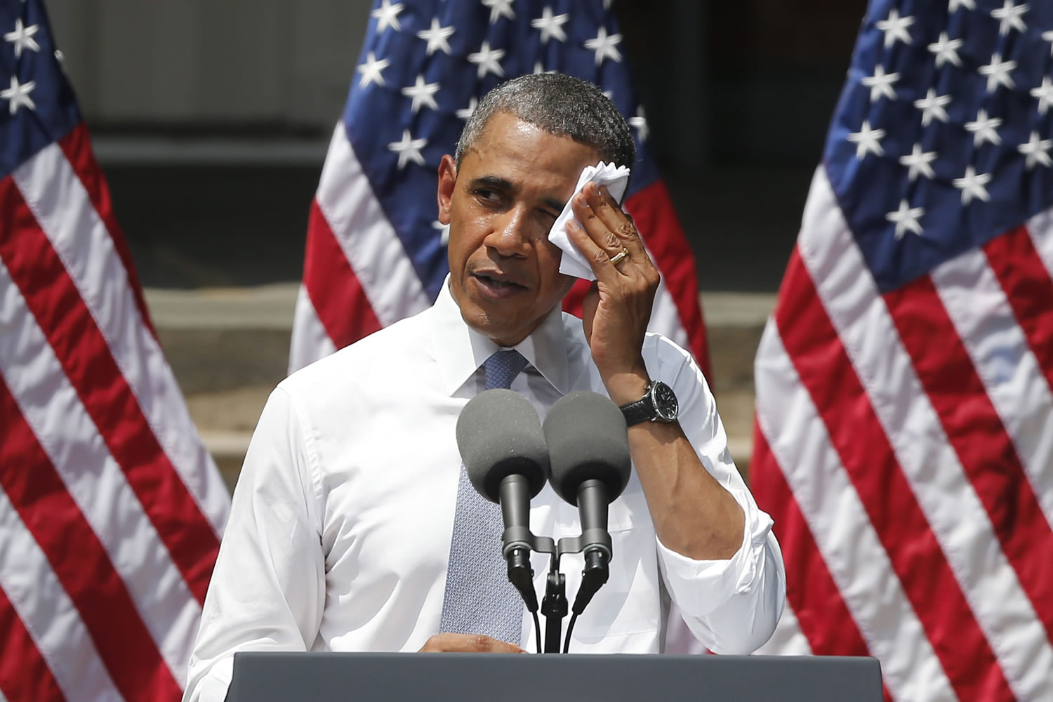 President Barack Obama speaks about climate change June 25 at Georgetown University in Washington.