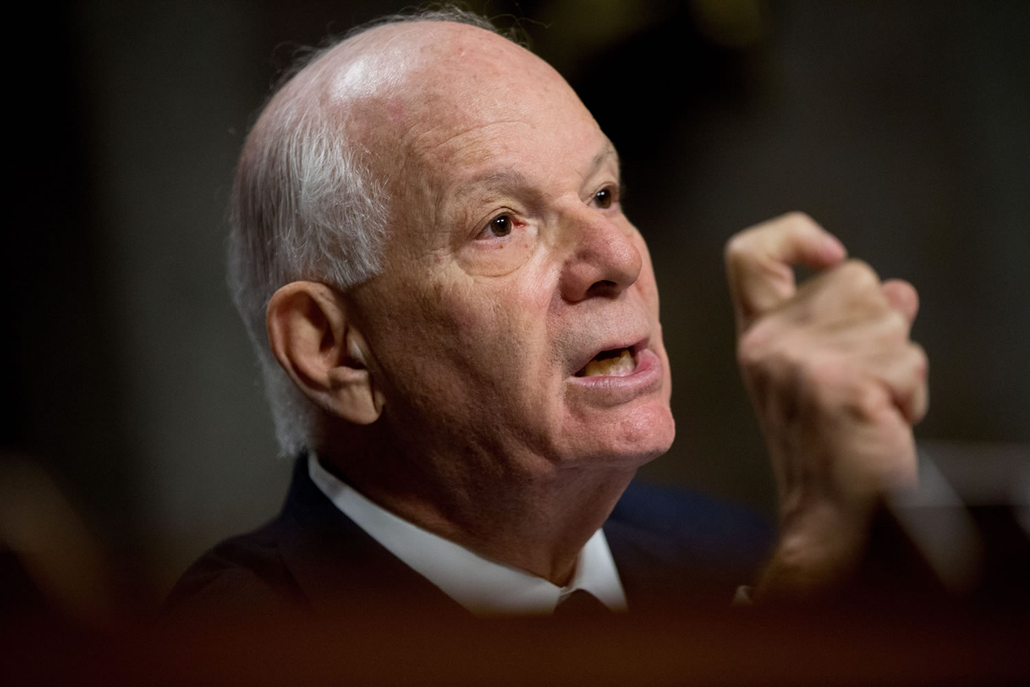 Ranking Member Sen. Ben Cardin, D-Md. is seen during July 23 a Senate Foreign Relations Committee hearing on Capitol Hill to review the Iran nuclear agreement. Cardin, the top Democrat on the Foreign Relations Committee, has announced he opposes the nuclear deal with Iran.