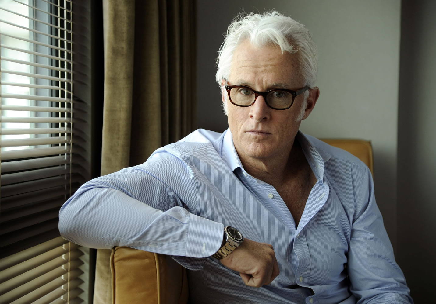 Actor/director John Slattery poses for a portrait on Thursday, May 1, 2014 in Los Angeles. The &quot;Mad Men&quot; actor Slattery makes his directorial debut with &quot;God's Pocket,&quot; a independent film based on Peter Dexter's novel about overlapping working class lives, releasing in theaters May 9.