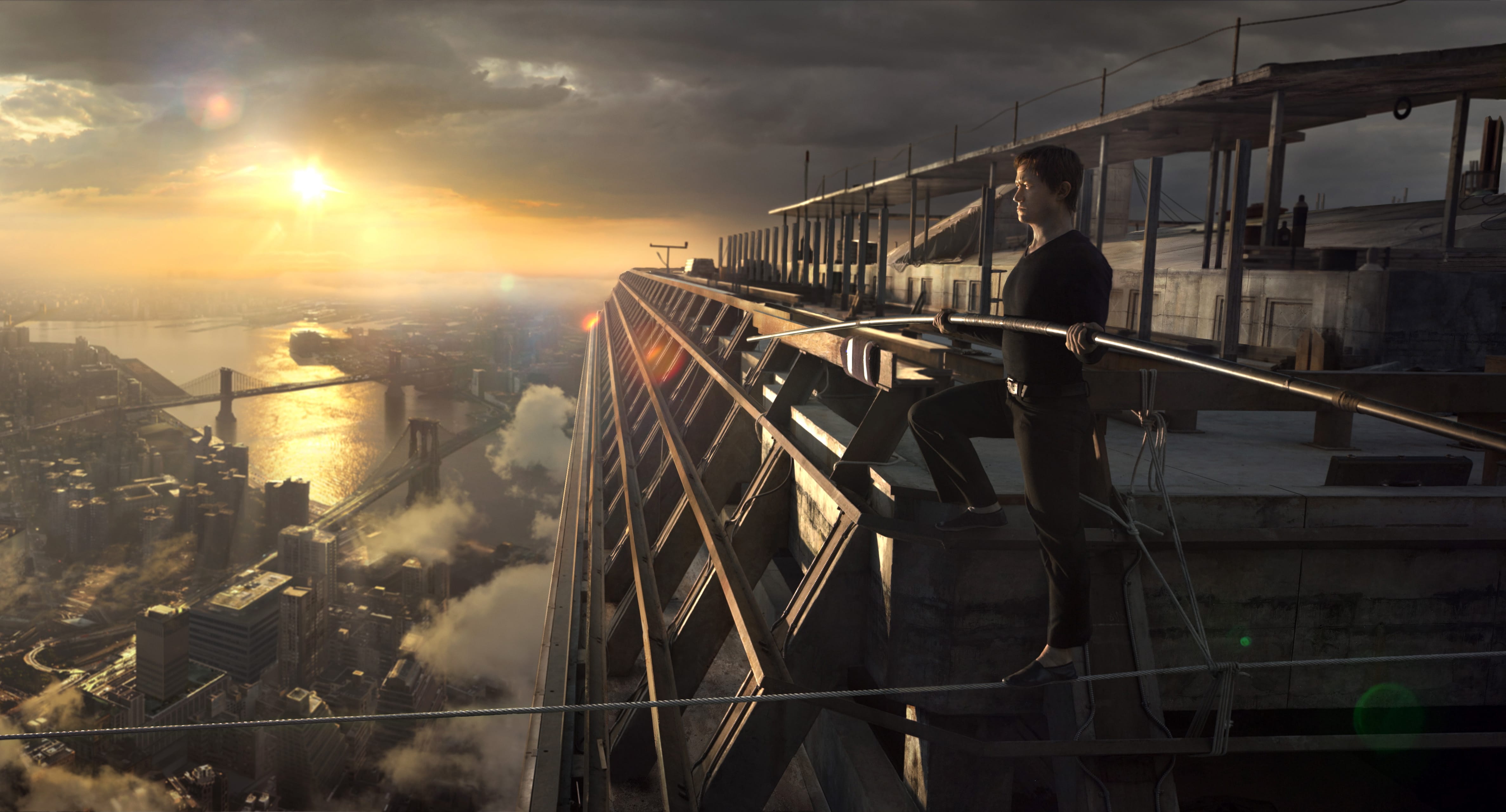 Joseph Gordon-Levitt plays high-wire artist Philippe Petit, who made a cabled walk between New York&#039;s Twin Towers in 1974, in &quot;The Walk.&quot; (Sony Pictures)