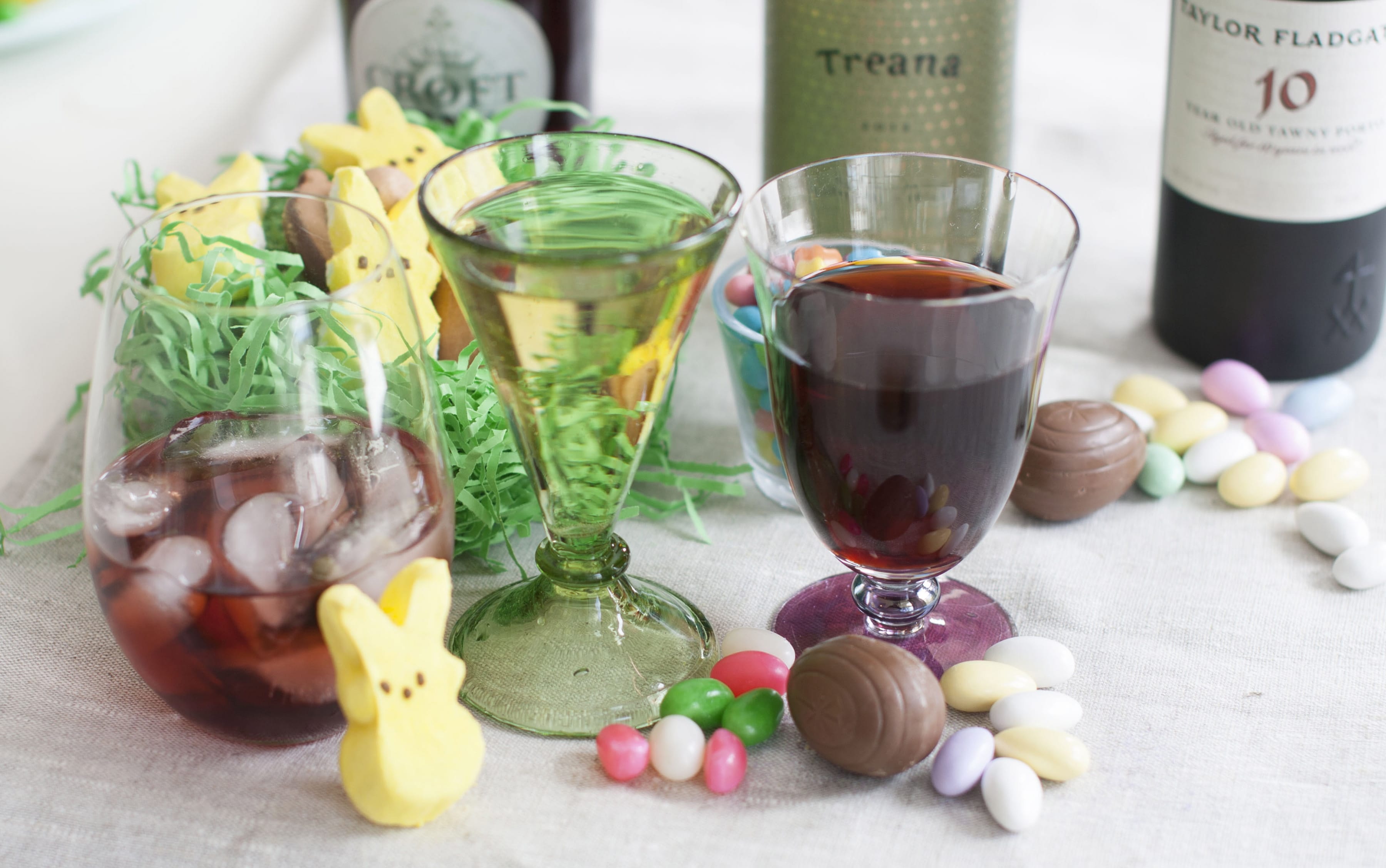 Cocktails and Easter candy