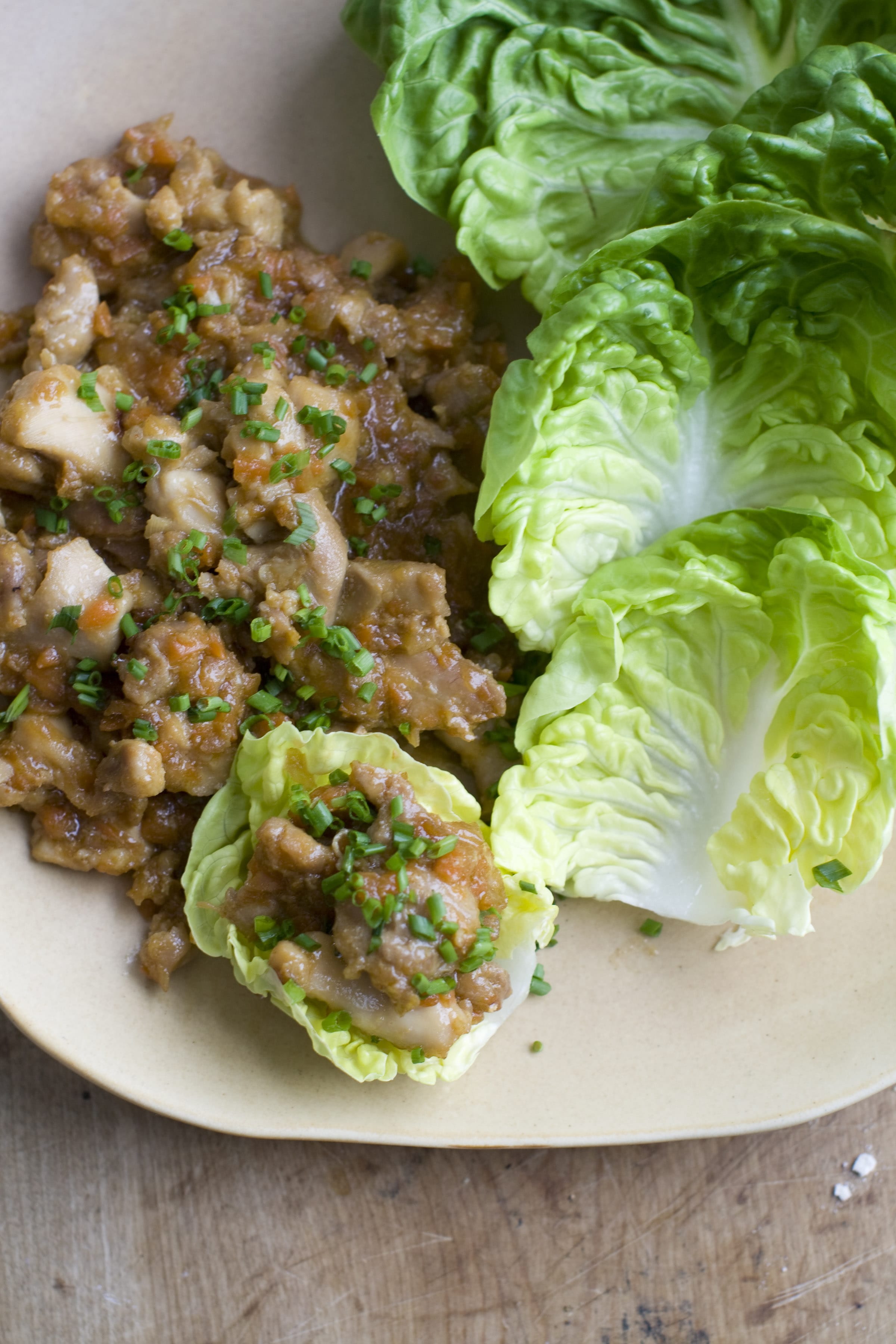 These teriyaki chicken lettuce wraps come together quickly.