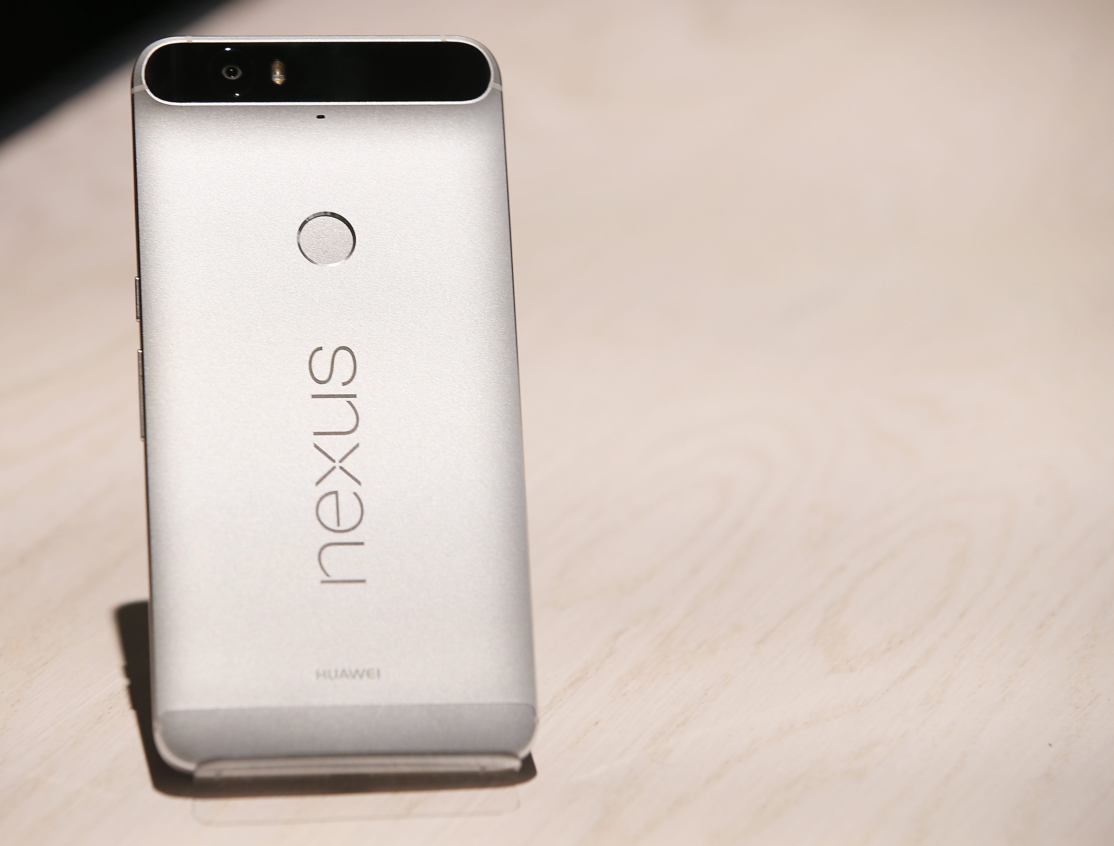 The new Google Nexus 6P is on display during a Google event Tuesday in San Francisco.