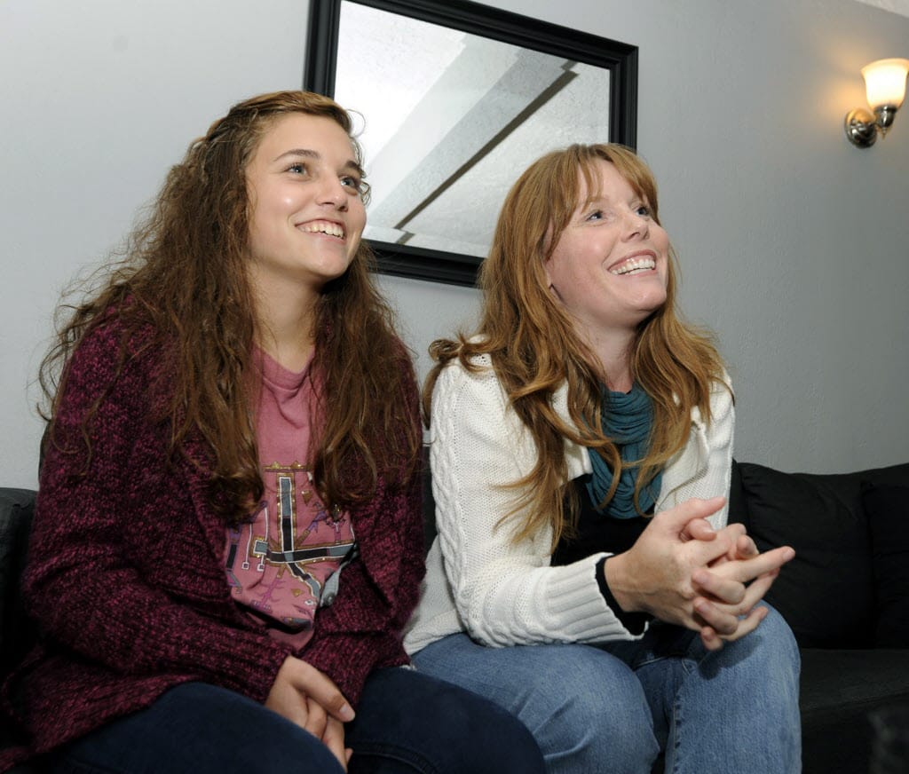 Columbian files
Paige McKenzie, left, and her mother, Mercedes Rose, listen during a 2011 filming session for their Web series &quot;The Haunting of Sunshine Girl.&quot;