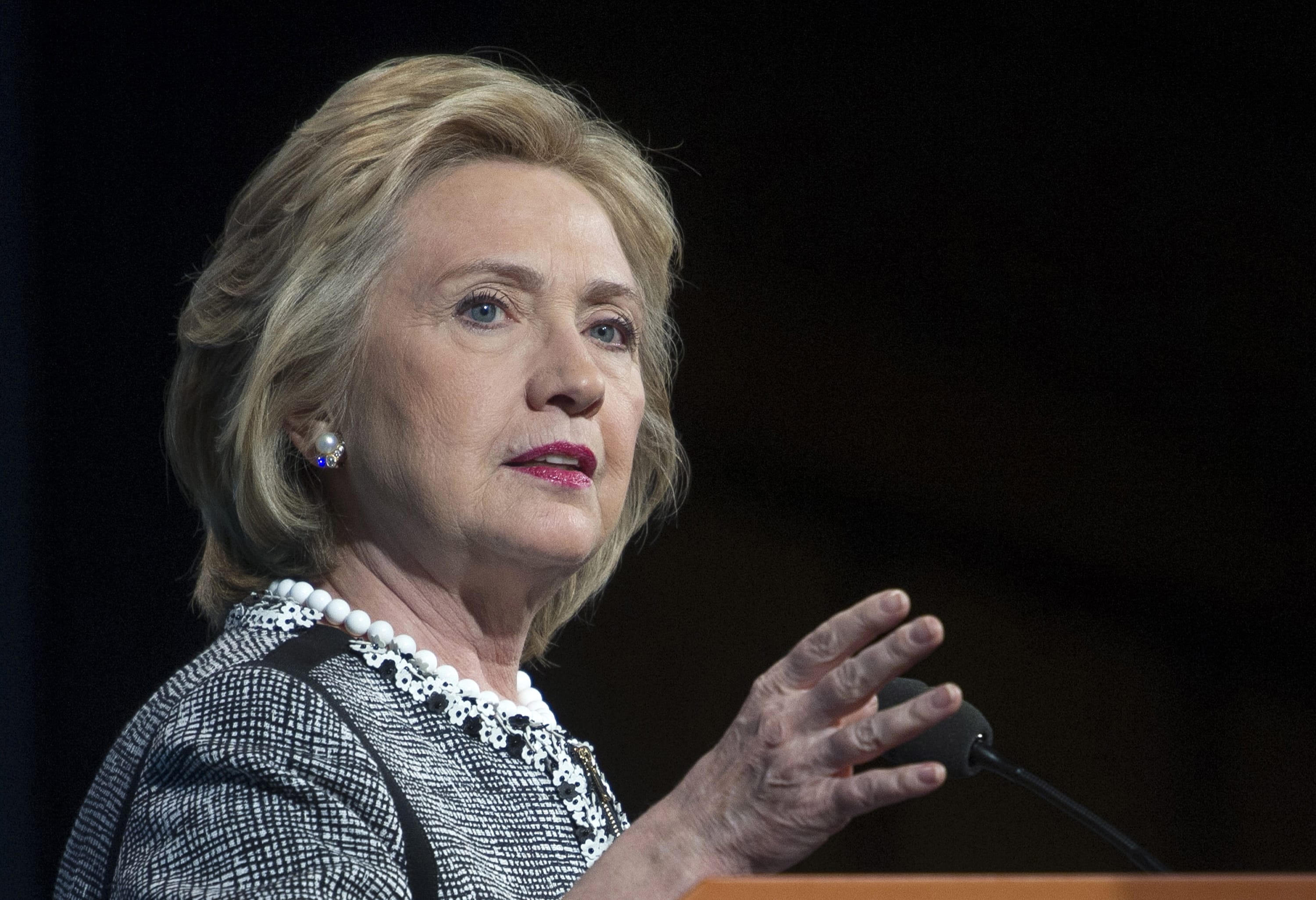 Former Secretary of State Hillary Rodham Clinton speaks May 14 in Washington.