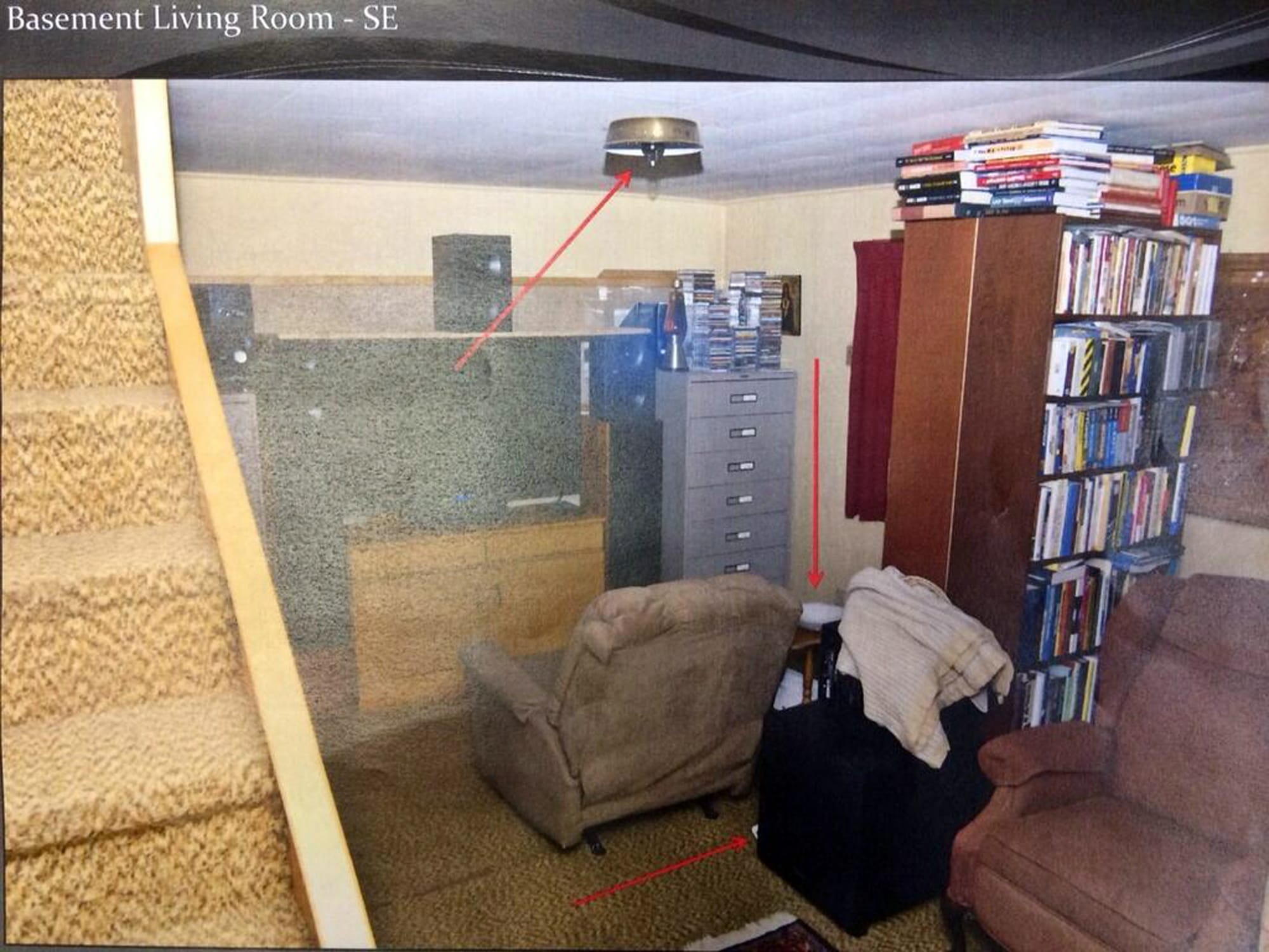The basement of Minnesota homeowner Byron Smith where Smith shot and killed two teenagers during a break-in is seen.