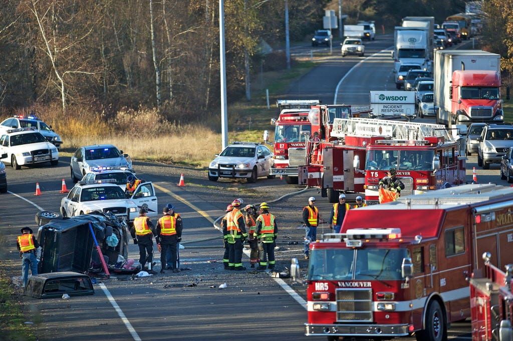 The fatal crash on Interstate 205 near Padden Parkway on Dec.