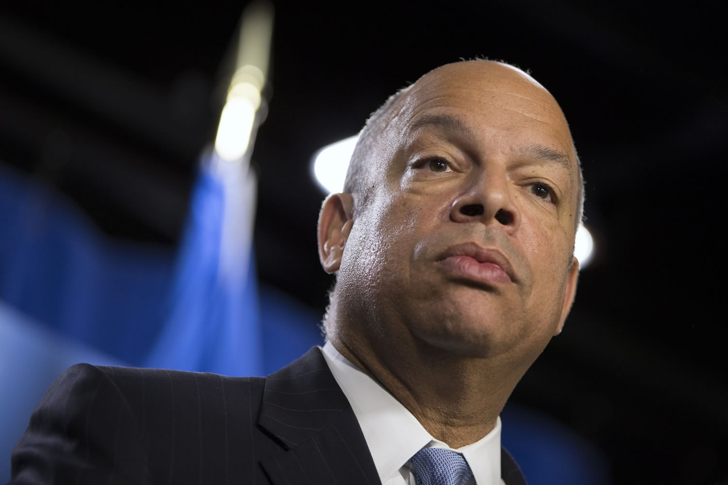 Department of Homeland Security Secretary Jeh Johnson speaks during a news conference in Washington.