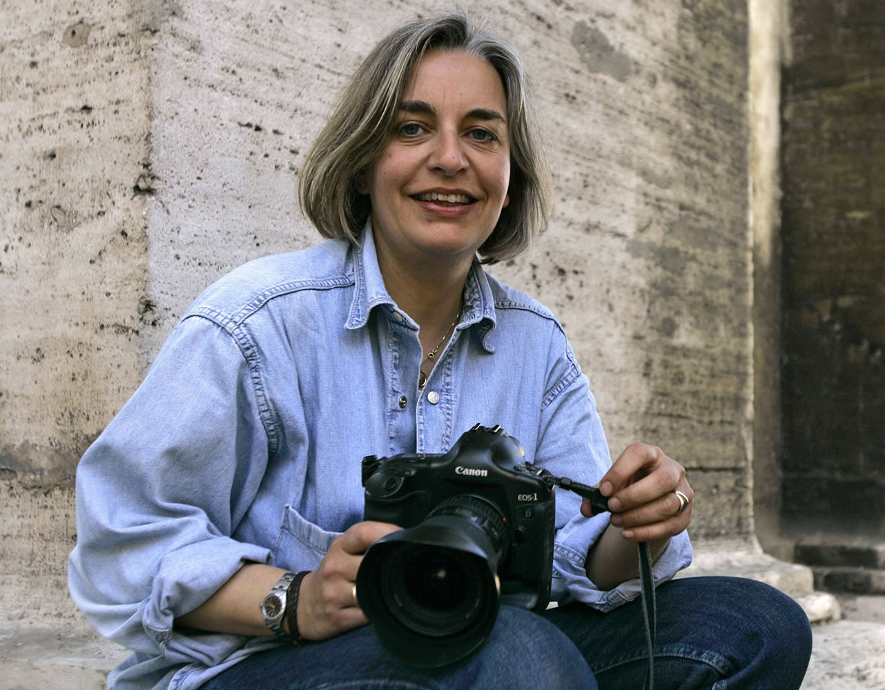 Associated Press photographer Anja Niedringhaus poses in Rome.