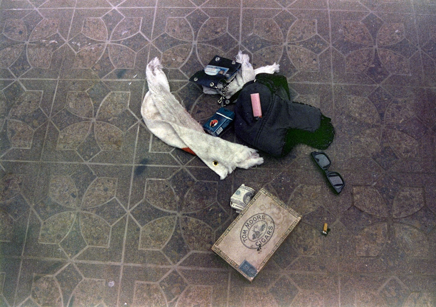 This April 1994 photo provided by the Seattle Police Department shows items found at the scene of Kurt Cobain's suicide.
