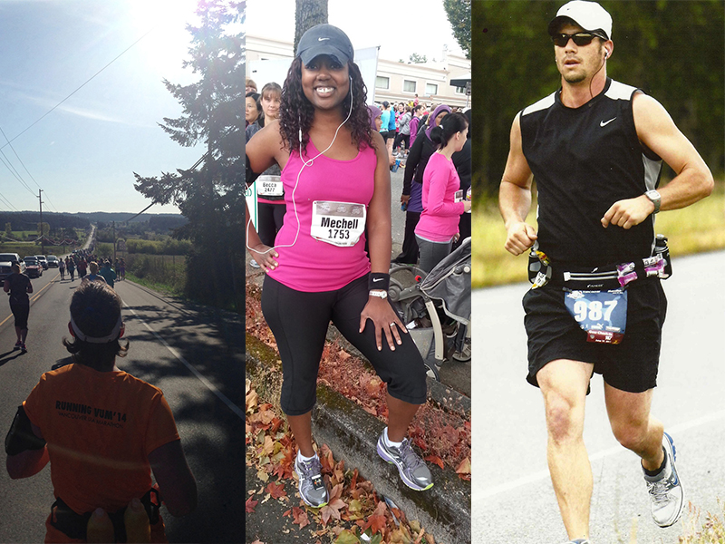 Runners, from left, Tracy Turner, Mechell Orr and Scott Beamer have been training to run in this weekend's Vancouver USA Marathon and Half Marathon