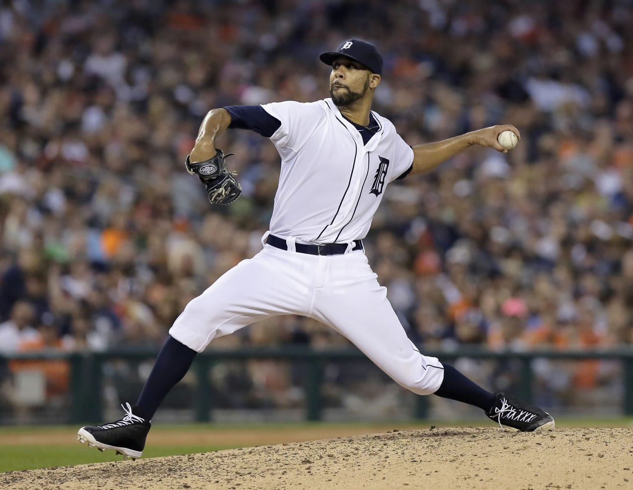 Detroit Tigers pitcher David Price pitched eight innings of one-hit ball against the Seattle Mariners on Saturday, in Detroit. The Tigers won 4-2.