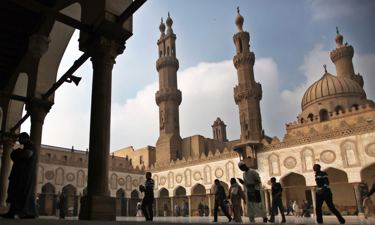 Muslims arrive to attend Friday prayer Dec. 28, 2012, at Al-Azhar mosque in Cairo, Egypt.