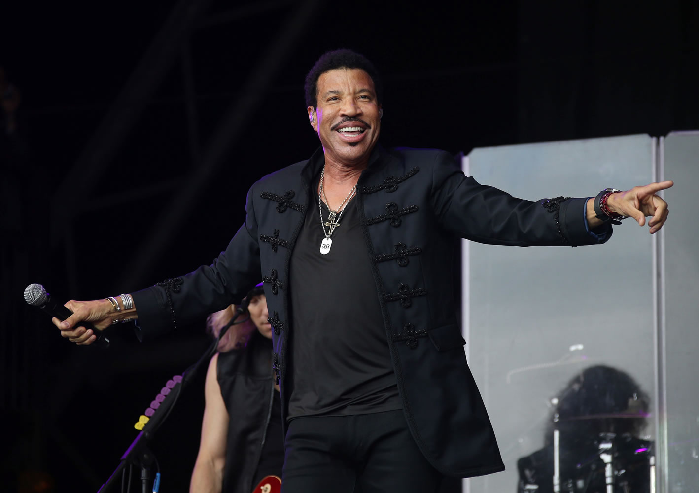 Lionel Richie performs on the Pyramid stage at Glastonbury music festival in June on Worthy Farm, Glastonbury, England.