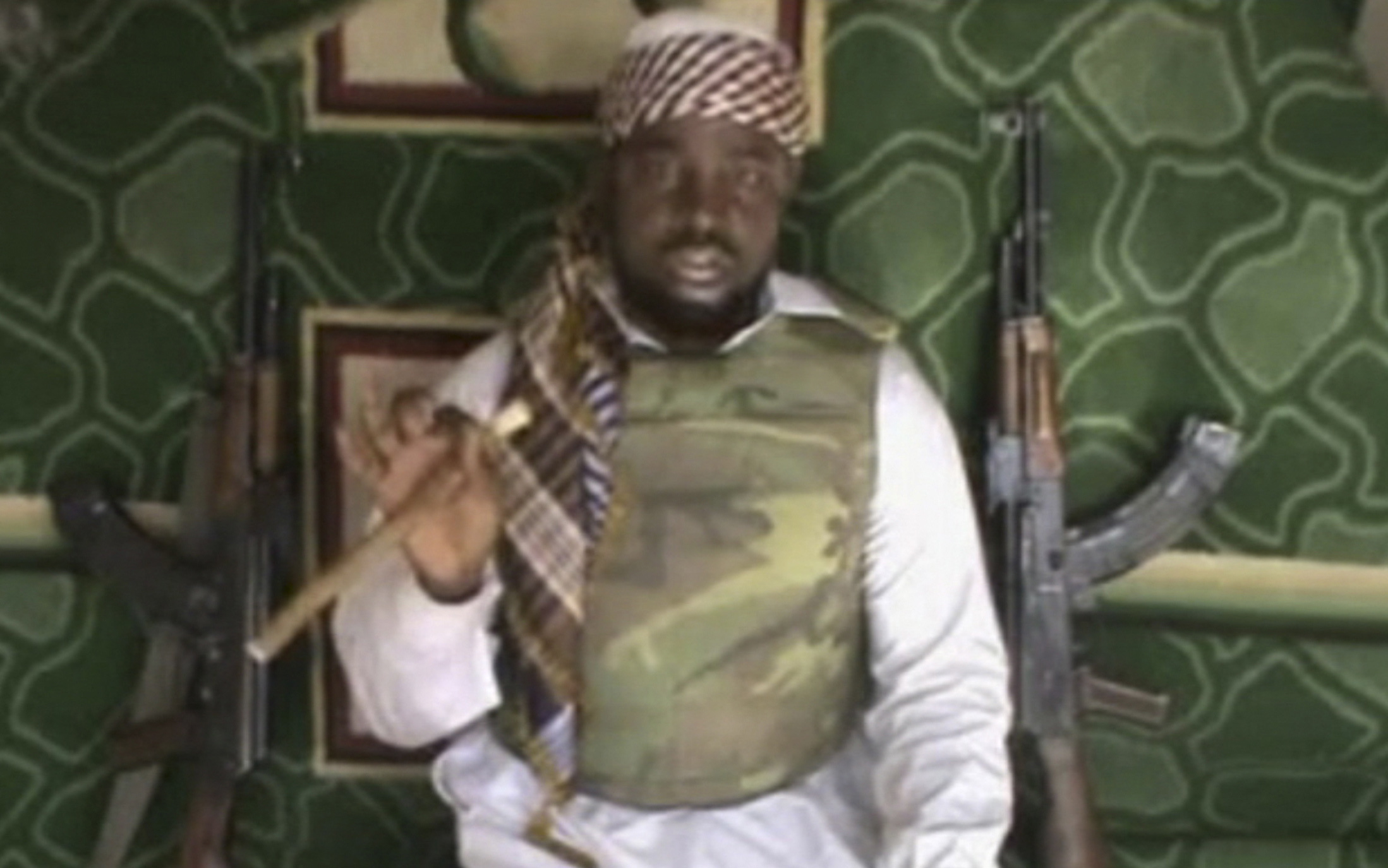 The leader of the radical Islamist sect Imam Abubakar Shekau is seen in a video Jan. 10, 2012.