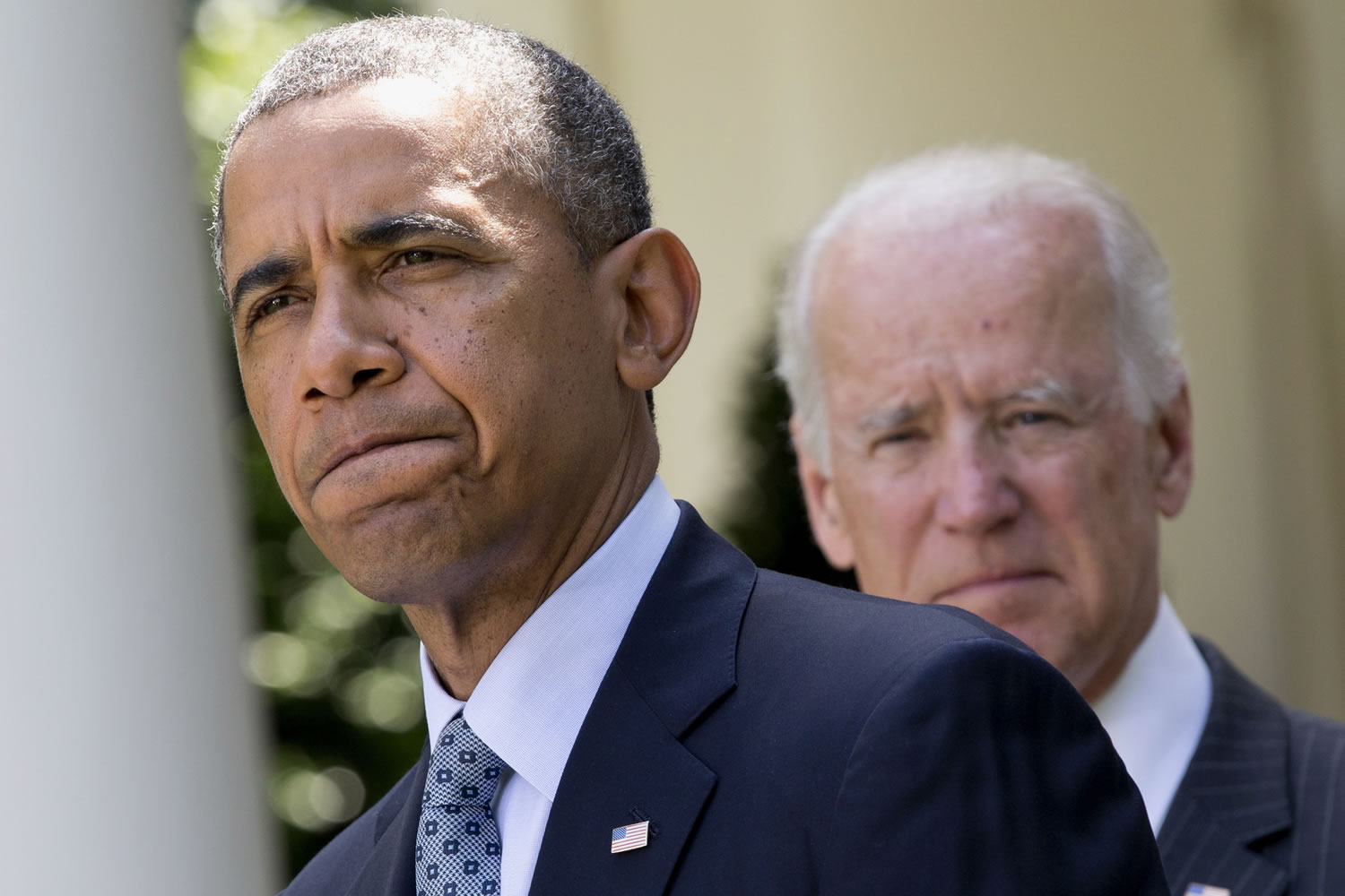 Associated Press files
President Barack Obama, accompanied by Vice President Joe Biden, talks about immigration reform June 30 at the White House.