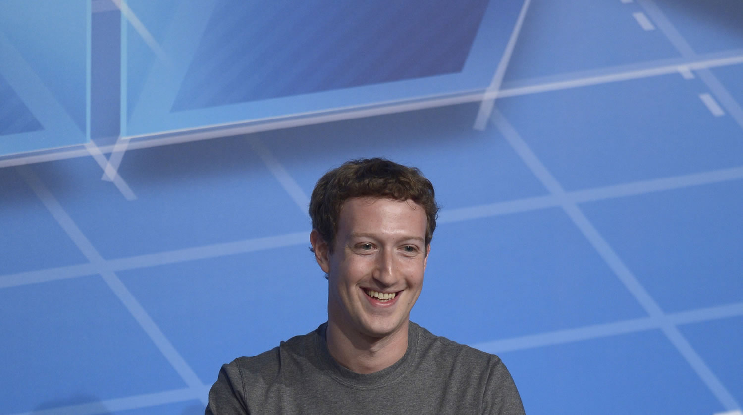 Facebook Chairman and CEO Mark Zuckerberg during a conference in Barcelona, Spain.