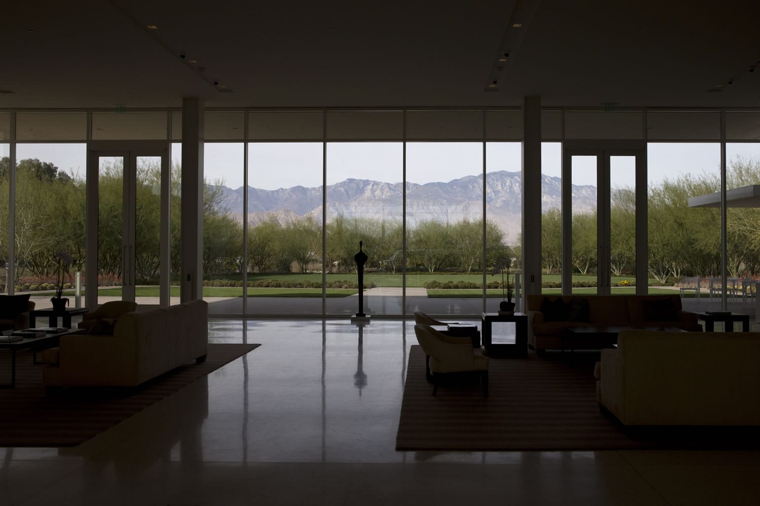 The view from inside the Sunnylands Center &amp; Gardens at The Annenberg Retreat at Sunnylands, Rancho Mirage, Calif.