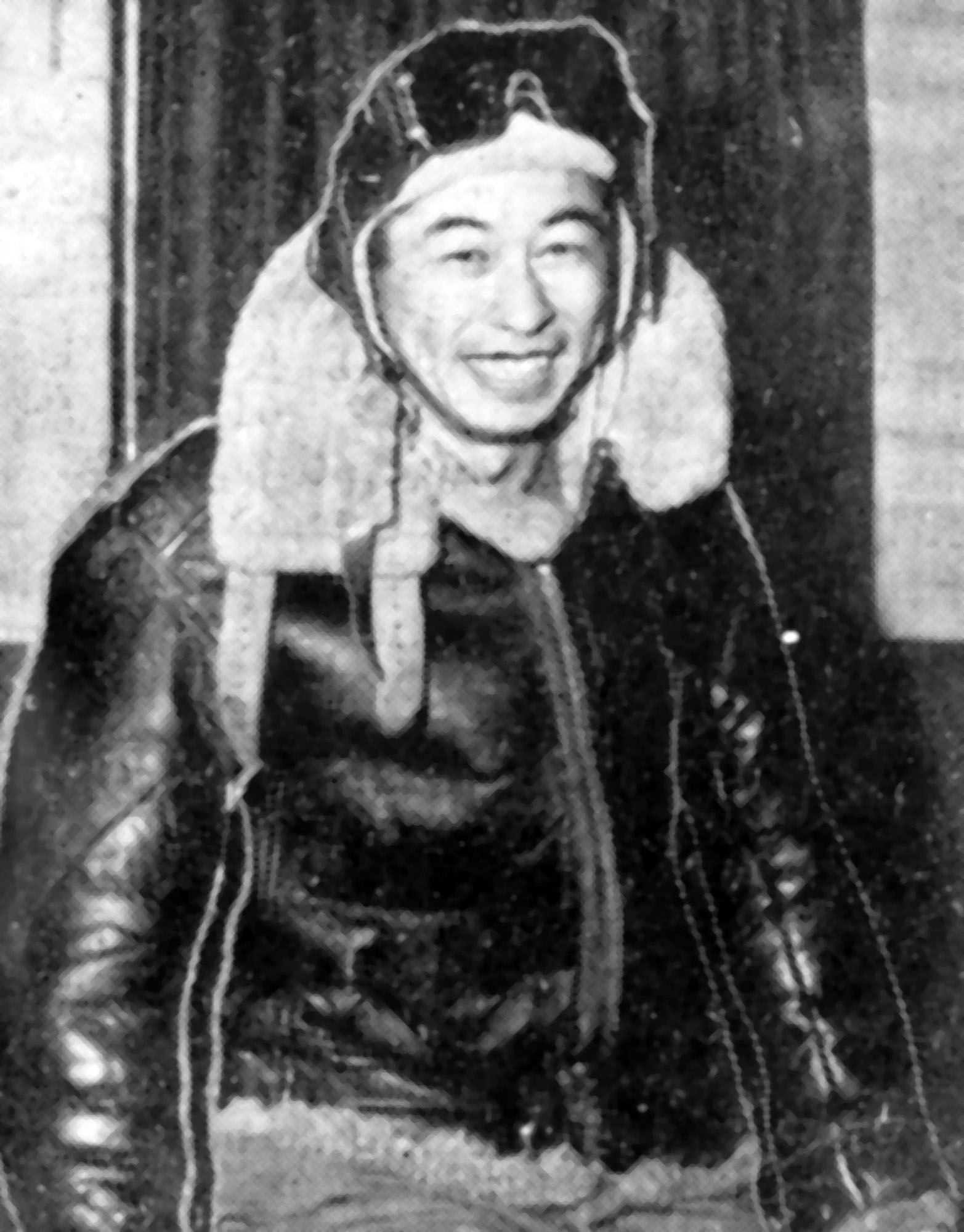 This undated file photo provided by Ben Kuroki shows him in his flying gear. Kuroki, the only Japanese American known to have flown over Japan during World War II, has died. He was 98. Kuroki's daughter, Julie Kuroki, told the Los Angeles Times that he died on Tuesday, Sept. 2 in Camarillo, Calif.