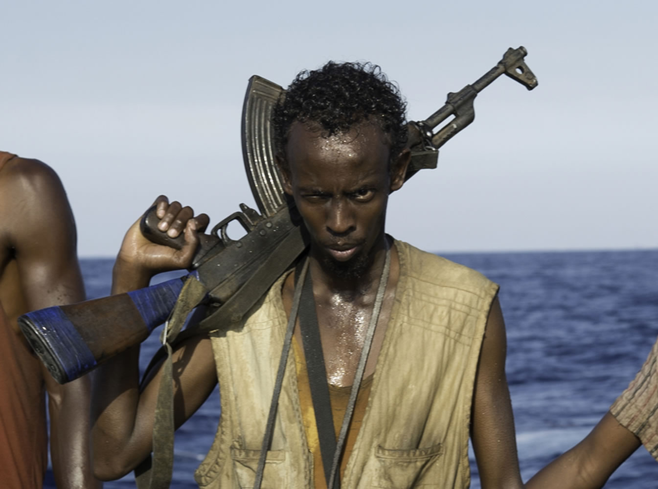 Barkhad Abdi in a scene from the film, &quot;Captain Phillips. Abdi was nominated for an Academy Award for best supporting actor for his role in the film.