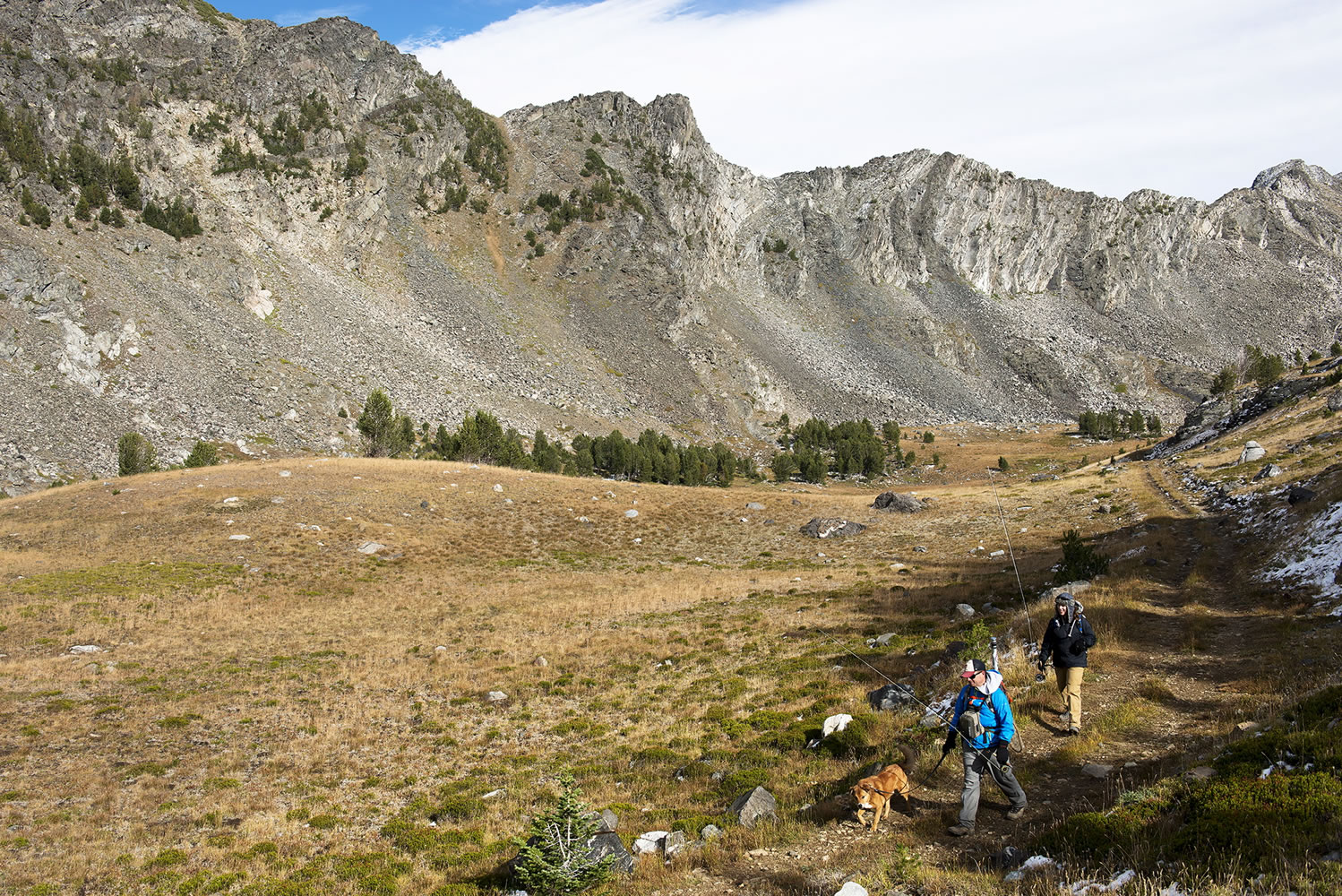 Hikers walk through the Tobacco Root Mountains near Pony, Mont. For all their splendor, the Tobacco Roots don't attract the large numbers of outdoors people who head to the Gallatin, Absaroka and Madison ranges each summer.