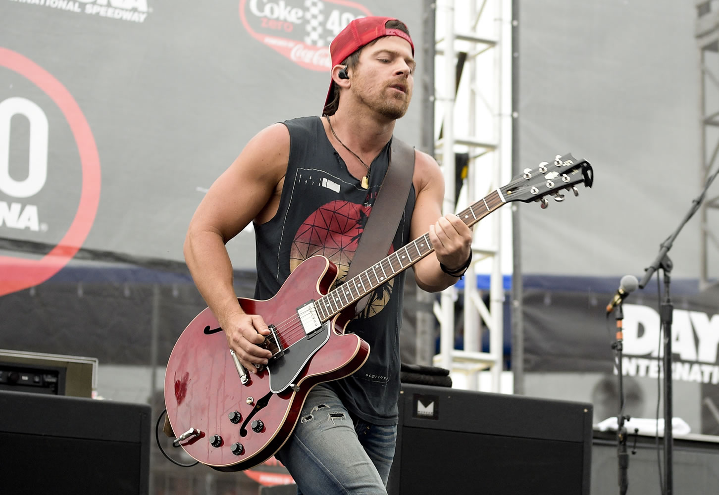 Musician Kip Moore performs July 5 before the start of the NASCAR Sprint Cup series auto race in Daytona Beach, Fla. Last month in Annapolis, Maryland, Moore opened the first of four skate parks that he is helping to fund with the Comeback Kid Skatepark Project, an initiative of his donor-advised charitable fund, Kip's Kids Fund. Another park opened in San Marcos, Texas, and two more will be opened in Nashville, Tennessee and Boston.