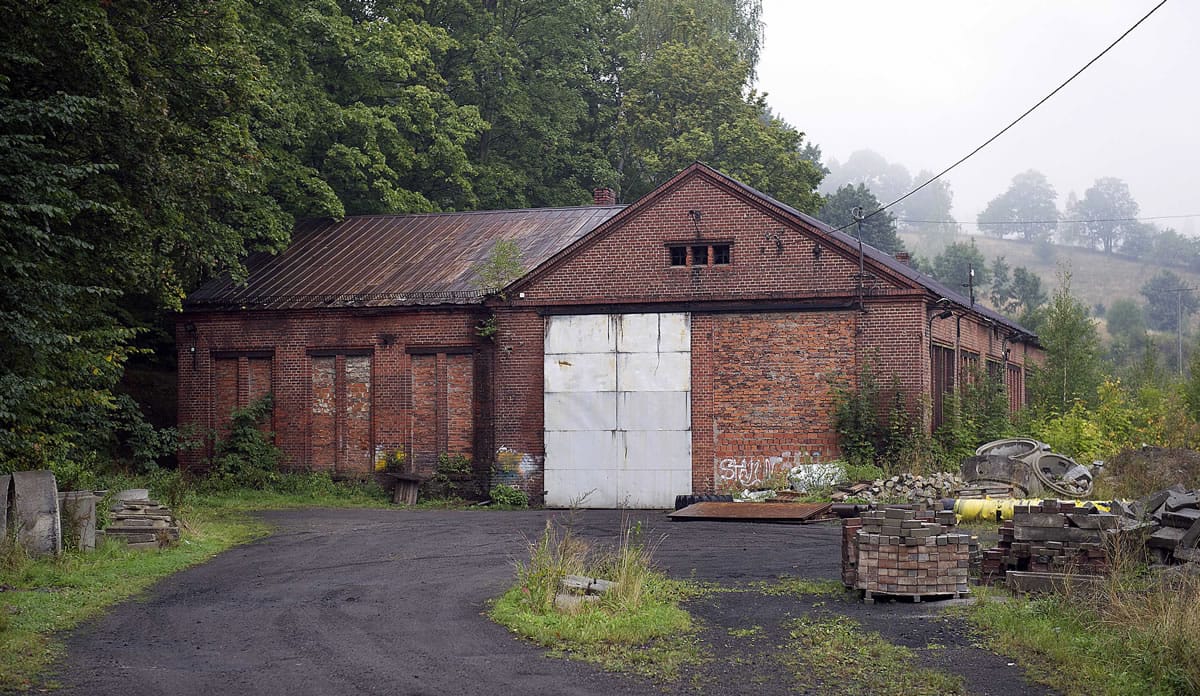 The abandoned building of a German nazi-era railway installation in Walim, near Walbrzych, in Poland, photographed  on Friday, Sept. 11, 2015.  An explorer says he has found massive underground World War II installations in the neighborhood that were probably intended as a anti-nuclear shelter for Hitler.