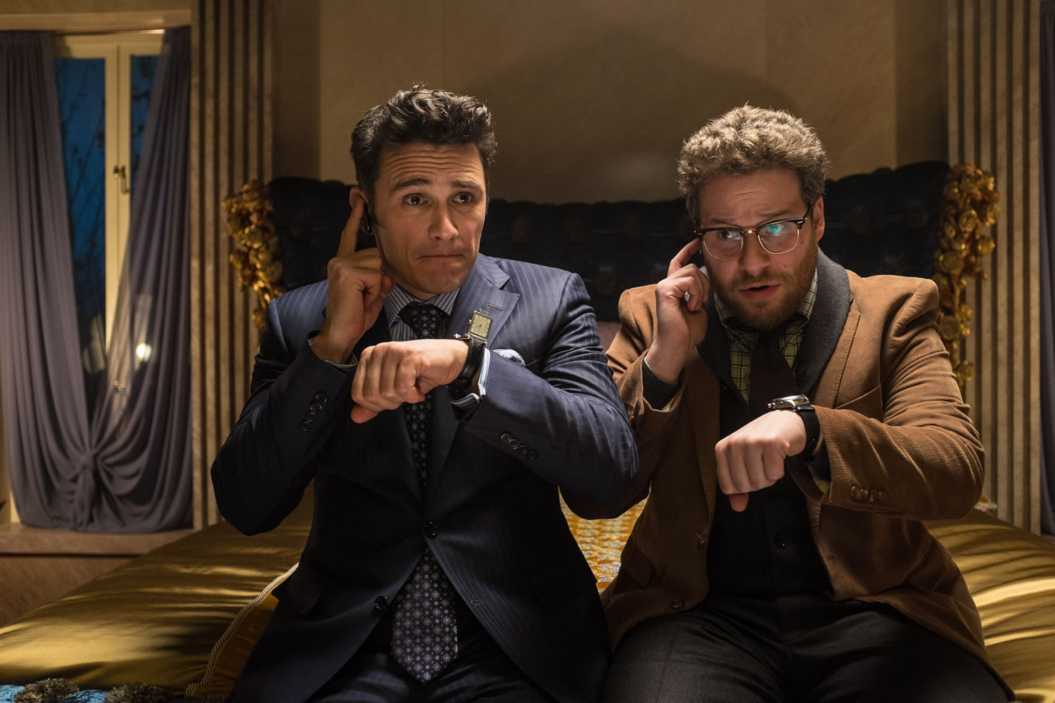 James Franco, left, and Seth Rogen in &quot;The Interview.&quot;