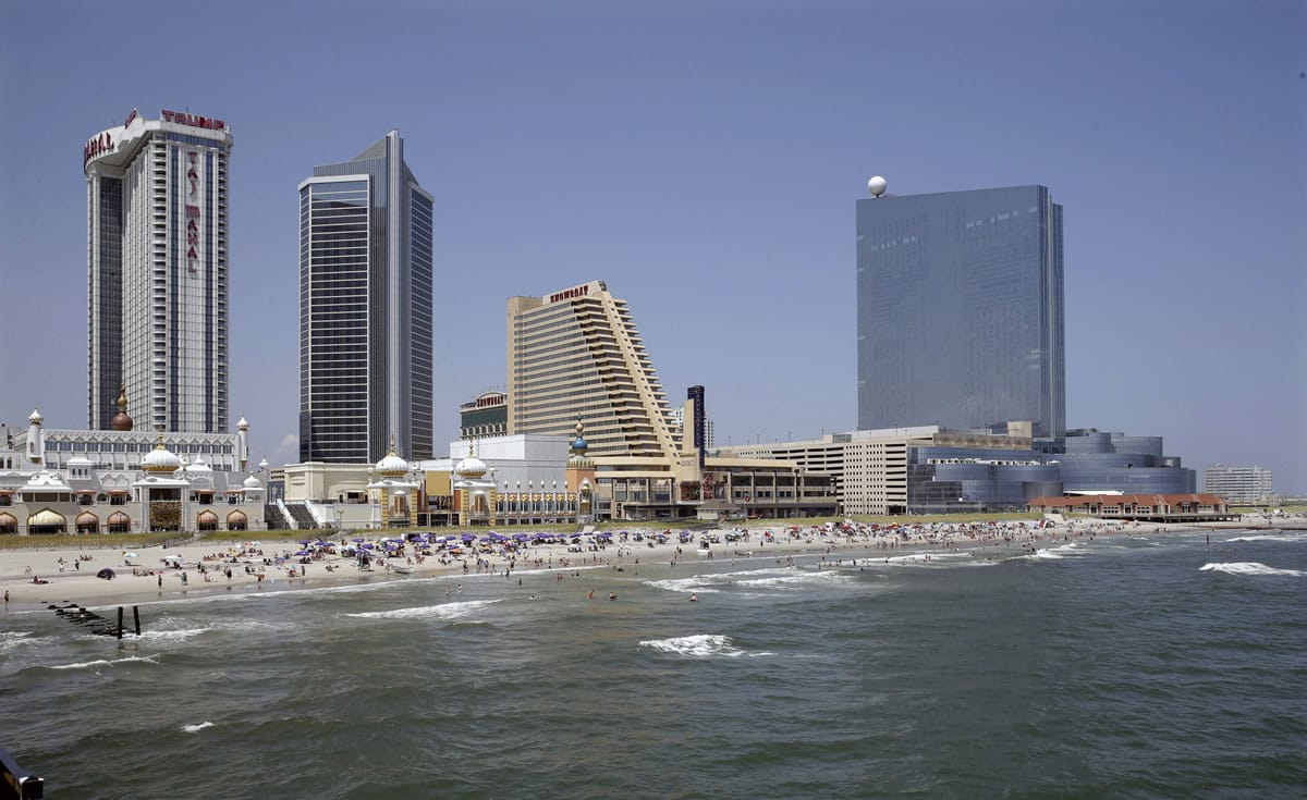 Casinos along the Atlantic City, N.J.